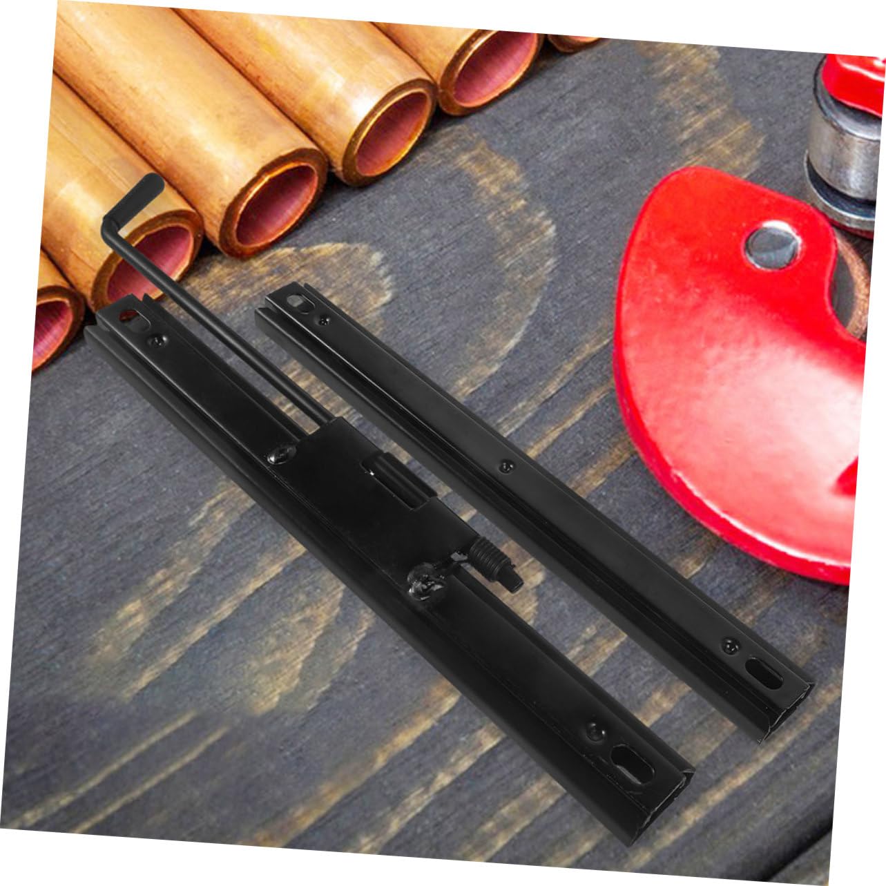Regolatore Sedile Scorrevole, 2 Paia, Ferro Nero