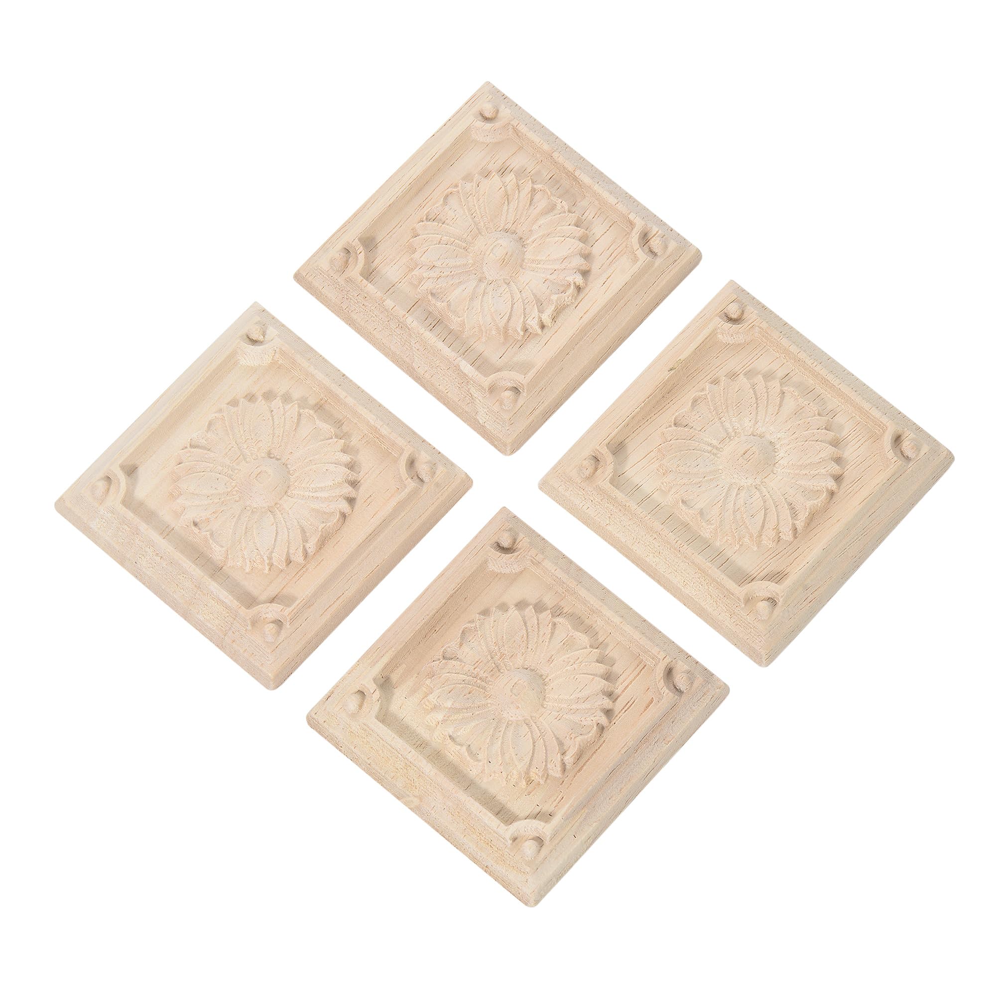 Decoración de muebles con apliques de madera tallada para gabinetes y armarios del hogar