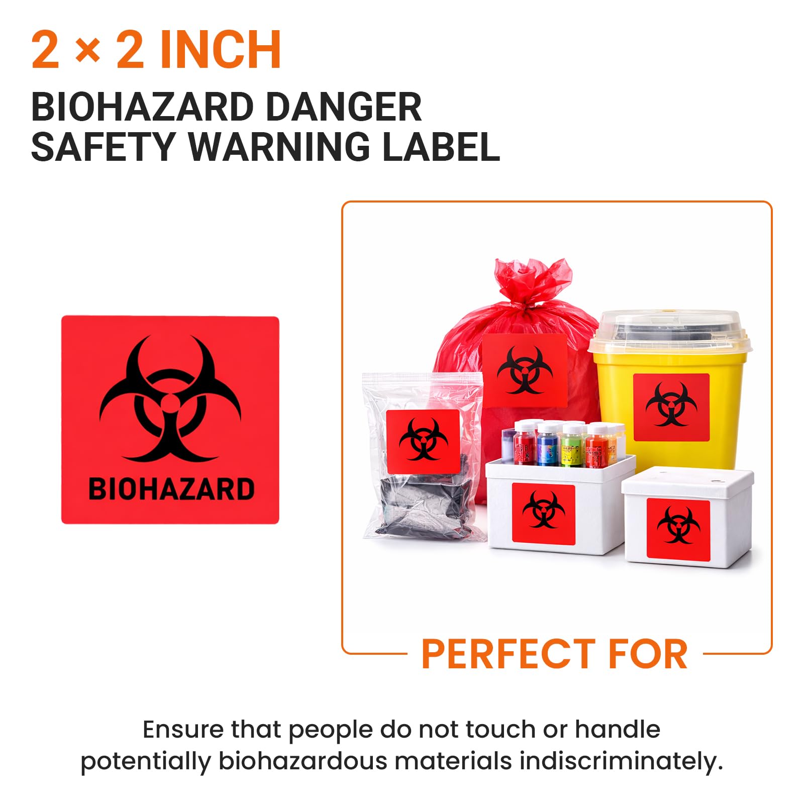 Amazon.com: 250 Pcs Biohazard Danger Warning Label - 2