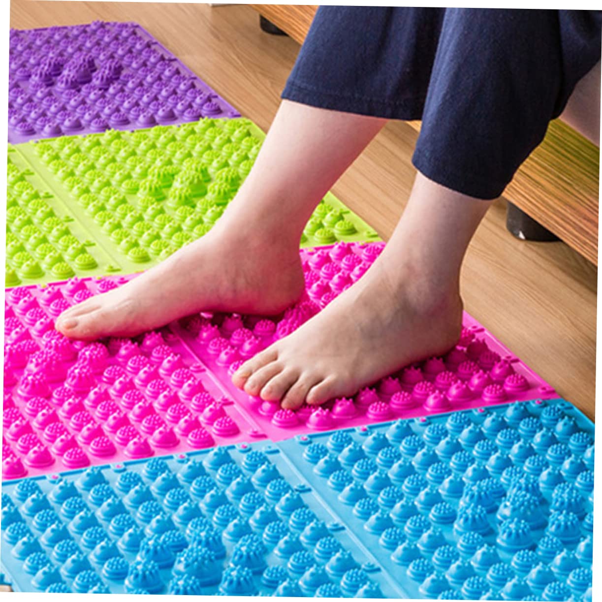 Fußmassagematte 6 Stück aus Tpe für Akupressur Zuhause