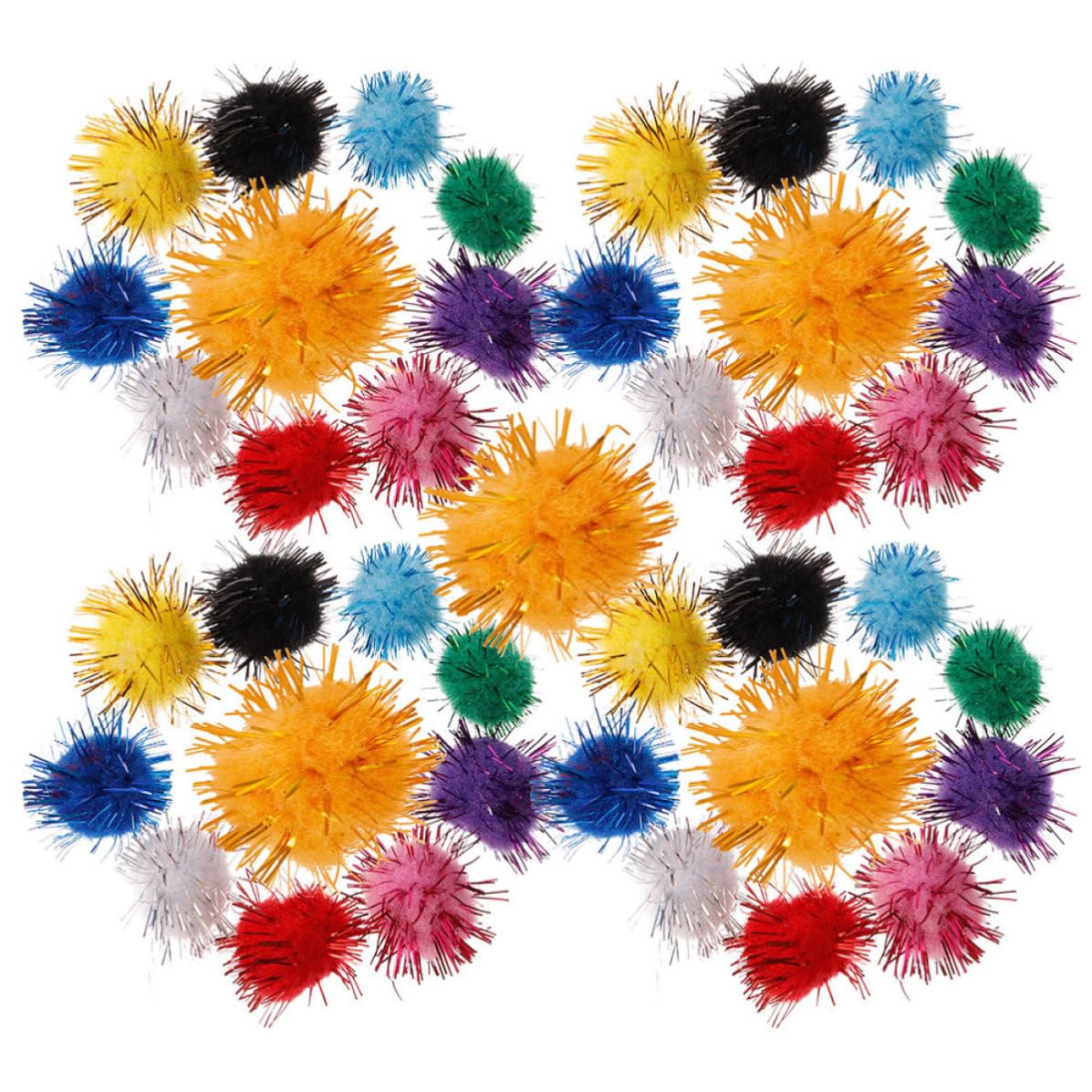 SEWACC 5000 Stück Bunte Dekorative Pompons aus Polypropylen 1,5cm Weiche Textur Einfache Kombination für Selbstgemacht Dekoration und Bekleidungszubehör Zufällige Farbe