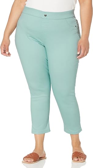Hue Womens Side Vent Denim Mid-Rise 