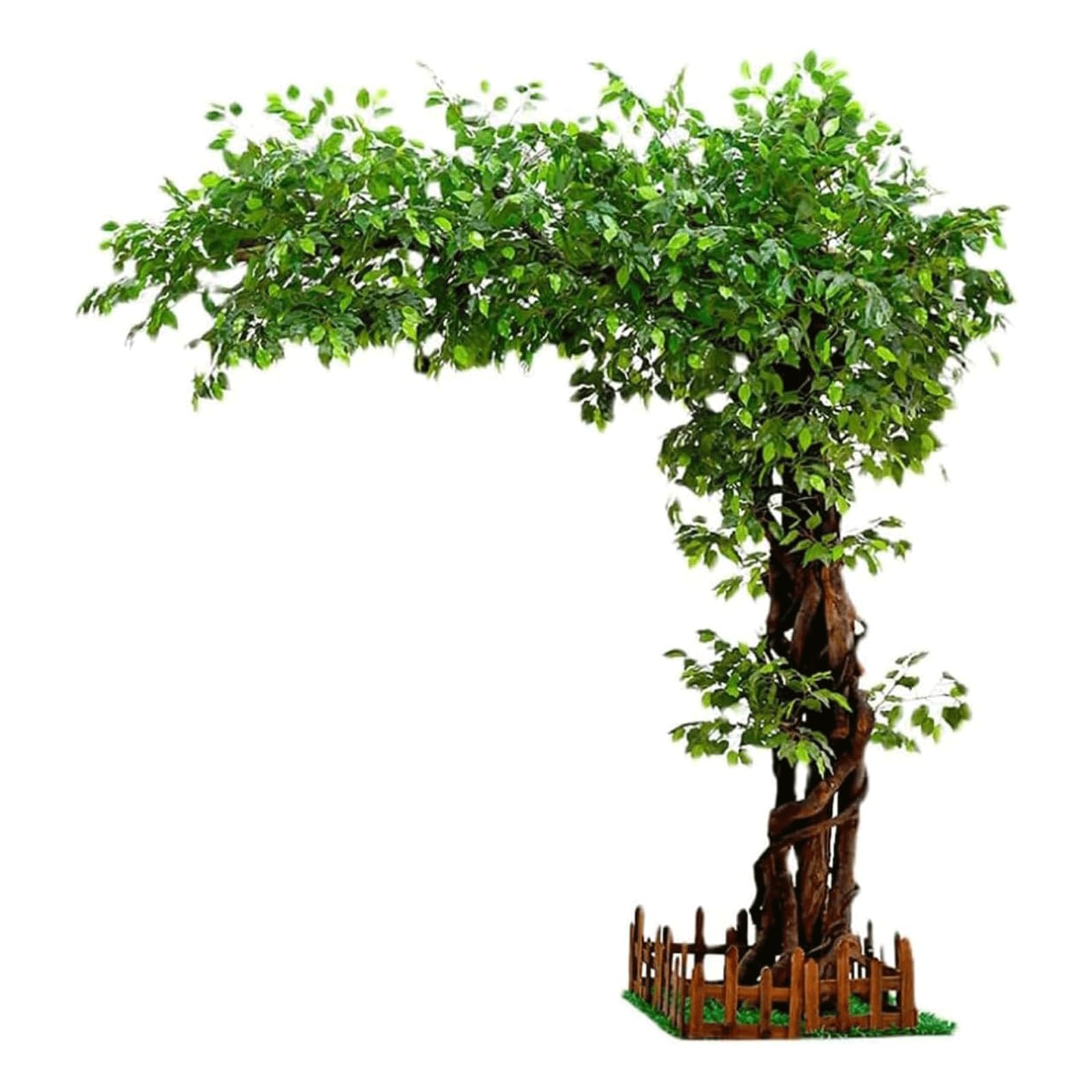 GTHTUHFD Large Artificial Trees 150 Cm/4.9 Ft Faux Plant Banyan Tree With Real Wood Stem Simulation Tree Realistic Look Faux Plant