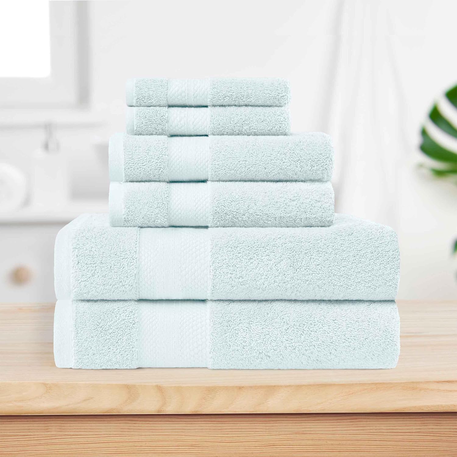 Impressions Aria Turkish Cotton Towels, Towel Set for Bathroom, Shower, Plush, 800 GSM, Bathroom Decor, Highly Absorbent and Ultra-Soft Towels, Bath Essentials, 3 Piece Assorted Towel Set, Denim Blue