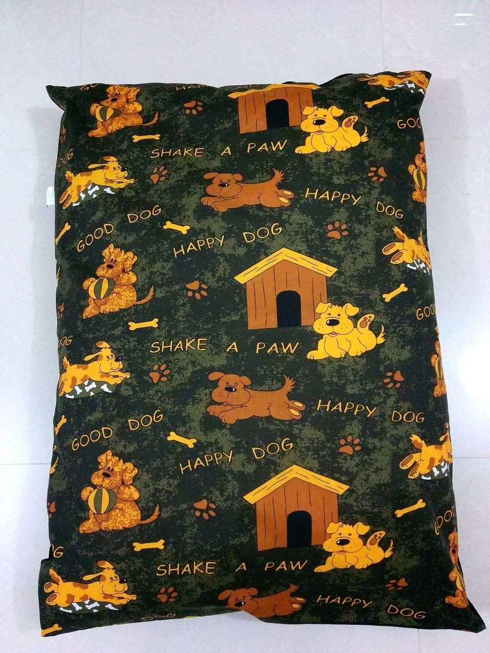R&Z Large Pet Dog Bed Zipped Removable & Washable Cushion Cover Only (Shake A Paw Green) โ image 1