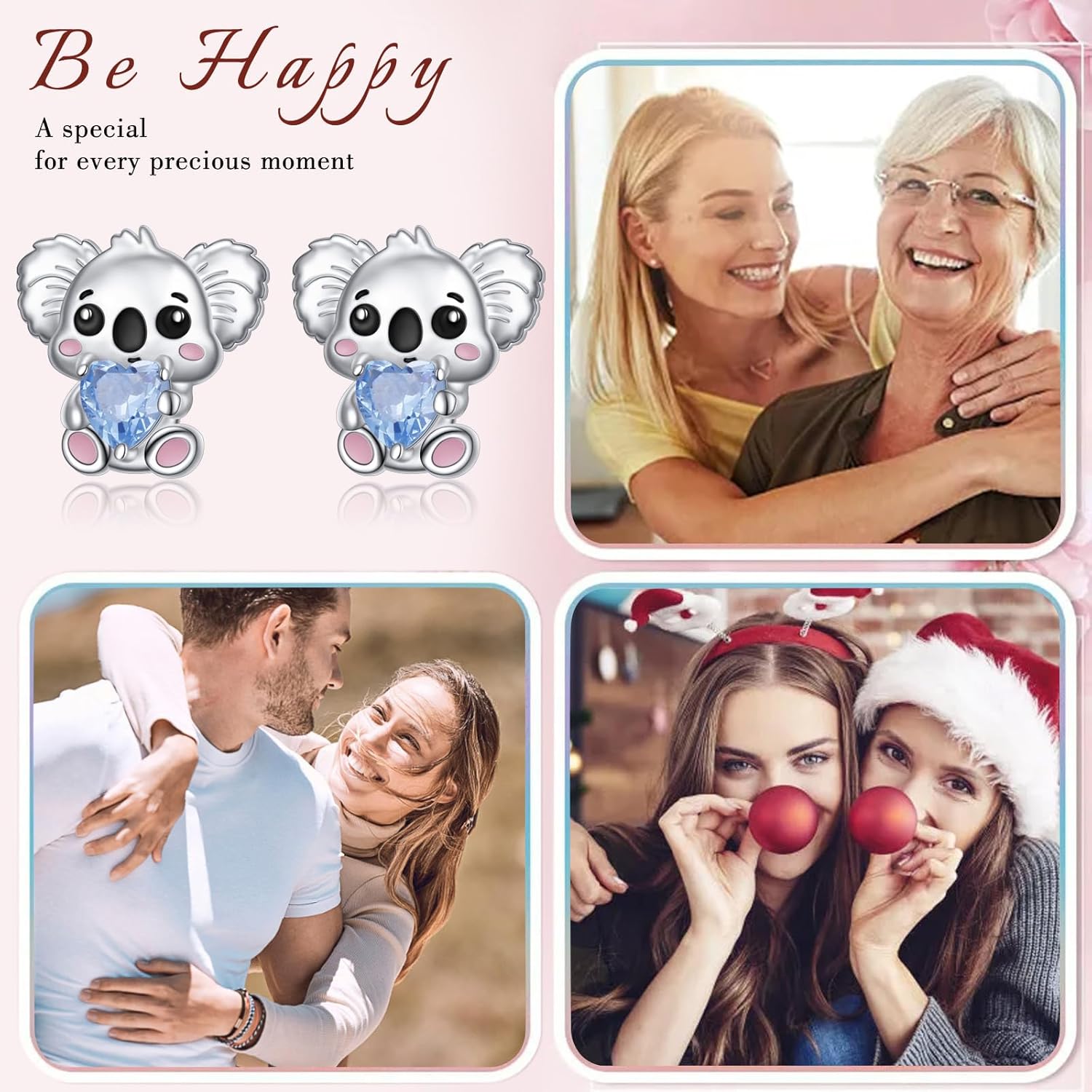 925 Sterling Silver Koala/Bee/Capybara Earrings for Women Animal Earrings Jewelry for Daughter Sister - Image 7