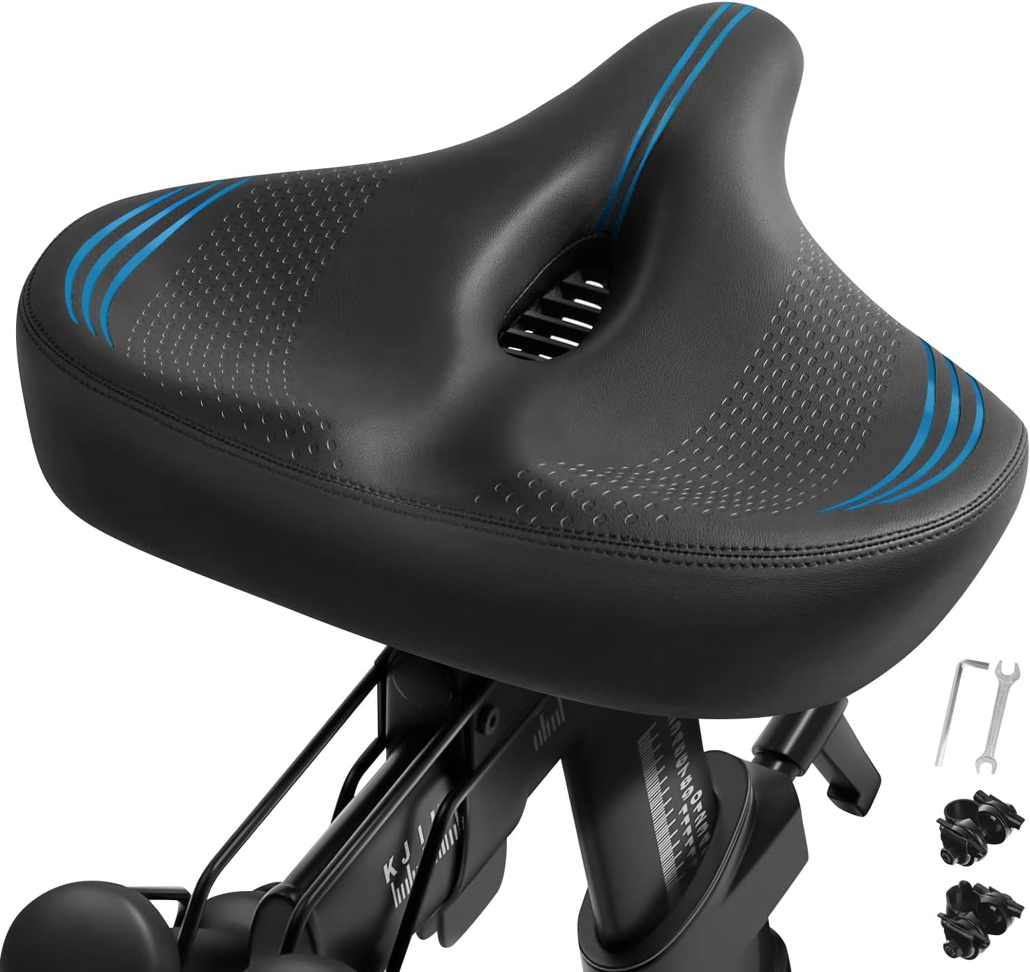 Extra Oversized Bike Seat Cushion for Peloton Bike & Bike+, Comfort Bicycle Seat Replacement for Men Women, Wide Bike Saddle Compatible with Peloton Accessories, Exercise, Electric, Cruiser Bikes