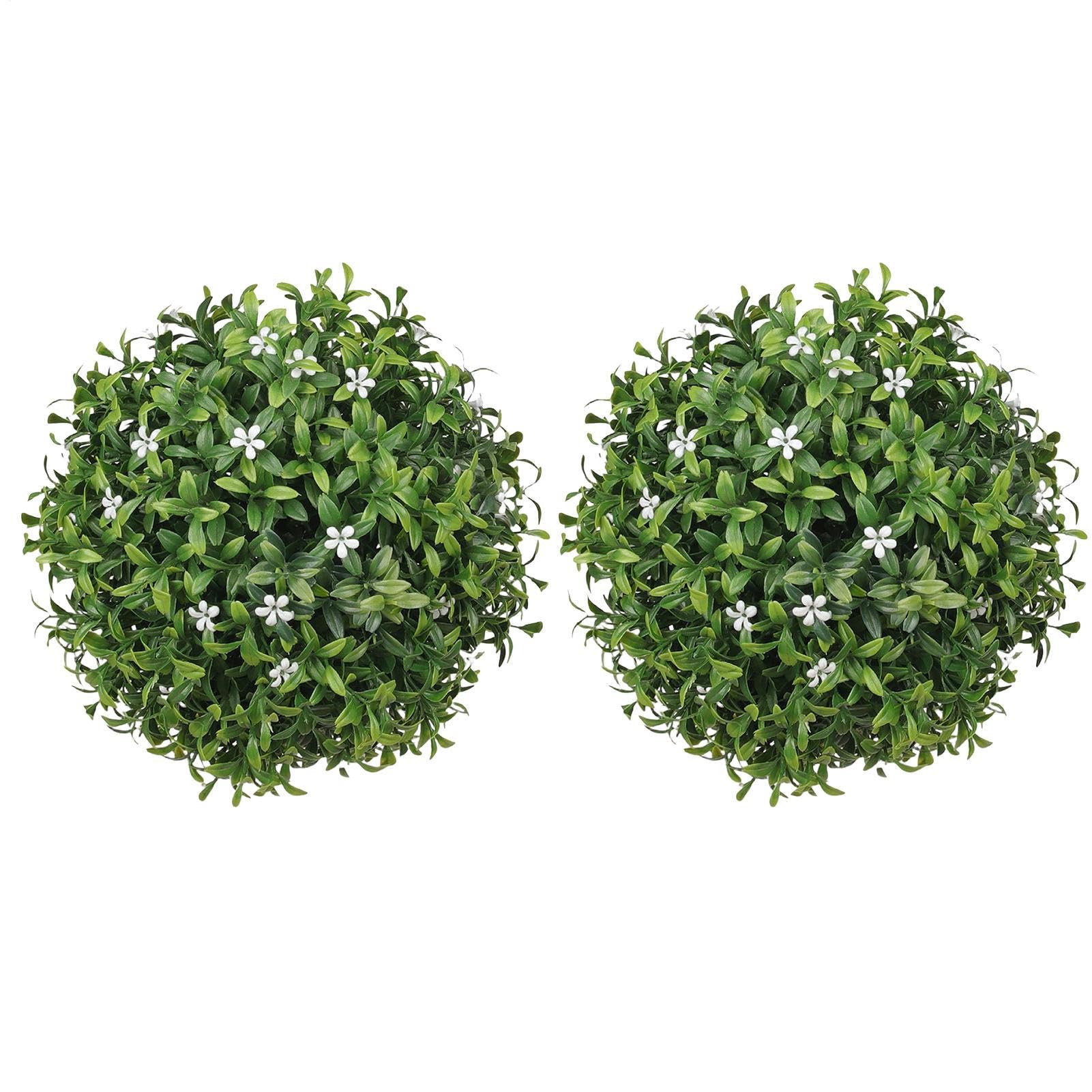 Boule de fleurs artificielles sans entretien lot de 2 pour masquer vis-à-vis balcon et jardin