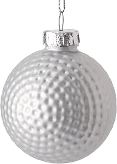 Joiedomi Christmas Golf Balls Glass Small Ornament, Funny Sports Ball Glass Blown Mini Ornament, Boys Sports Decorations for Xmas Gift Holiday Party Favor Indoor Decoration
