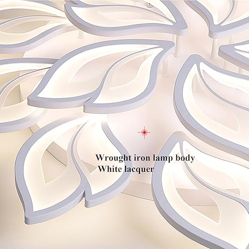 Miniatura 5 de JAYMP Lámpara de techo en forma de flor de 39.4 pulgadas, regulable, moderna, con control remoto, lámpara de iluminación LED para sala de estar,