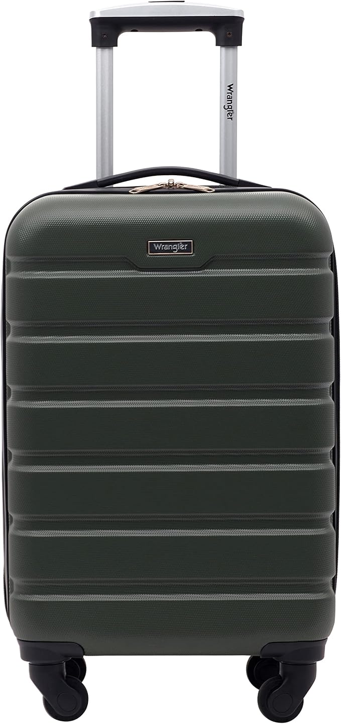 Wrangler Hardside Spinner Luggage, Deep Depth, CarryOn 20
