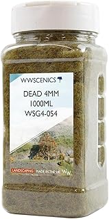 WWS War World Scenics WWScenics | 4mm Dead Static Grass | 1000ml Can | WSG4-054 | Realistic Model Scenery Material
