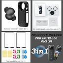 Silicone Protective Cover,Lens Guards/Screen Protector for Insta360 X4,Camera Protective Accessories Kit,LCD Tempered Glass 9H Hardness Scratch Resistant gallery image