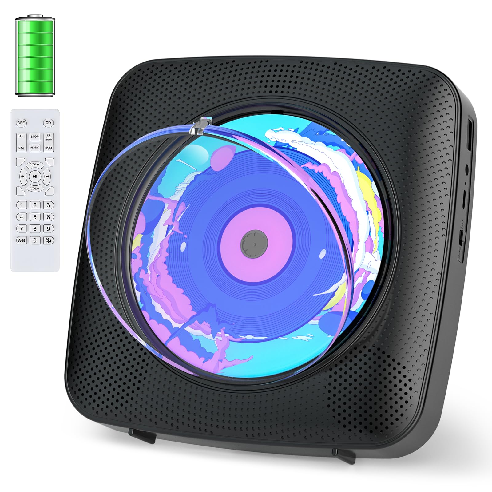 Amazon.co.jp: Kegaudio CDプレーヤー Bluetooth 受信/送信 cdラジカセ