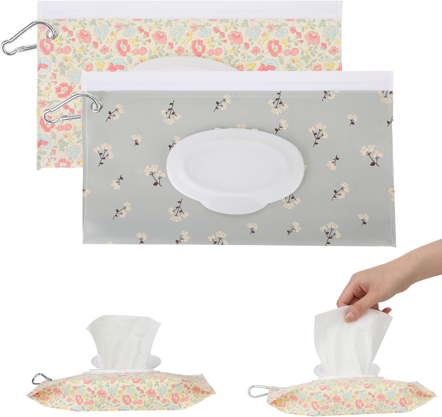 Qianyu 2 Pack Baby Wipes Dispenser Portable Baby Wipe Holder Refillable Wet Wipes Container Reusable Travel Wipes Case on the Go Keeps Wipes Fresh for Outdoor Outing Camping Hiking Qianyu 2 Pack Baby Wipes Dispenser Portable Baby Wipe Holder Refillable Wet Wipes Container Reusable Travel Wipes Case on the Go Keeps Wipes Fresh for Outdoor Outing Camping Hiking