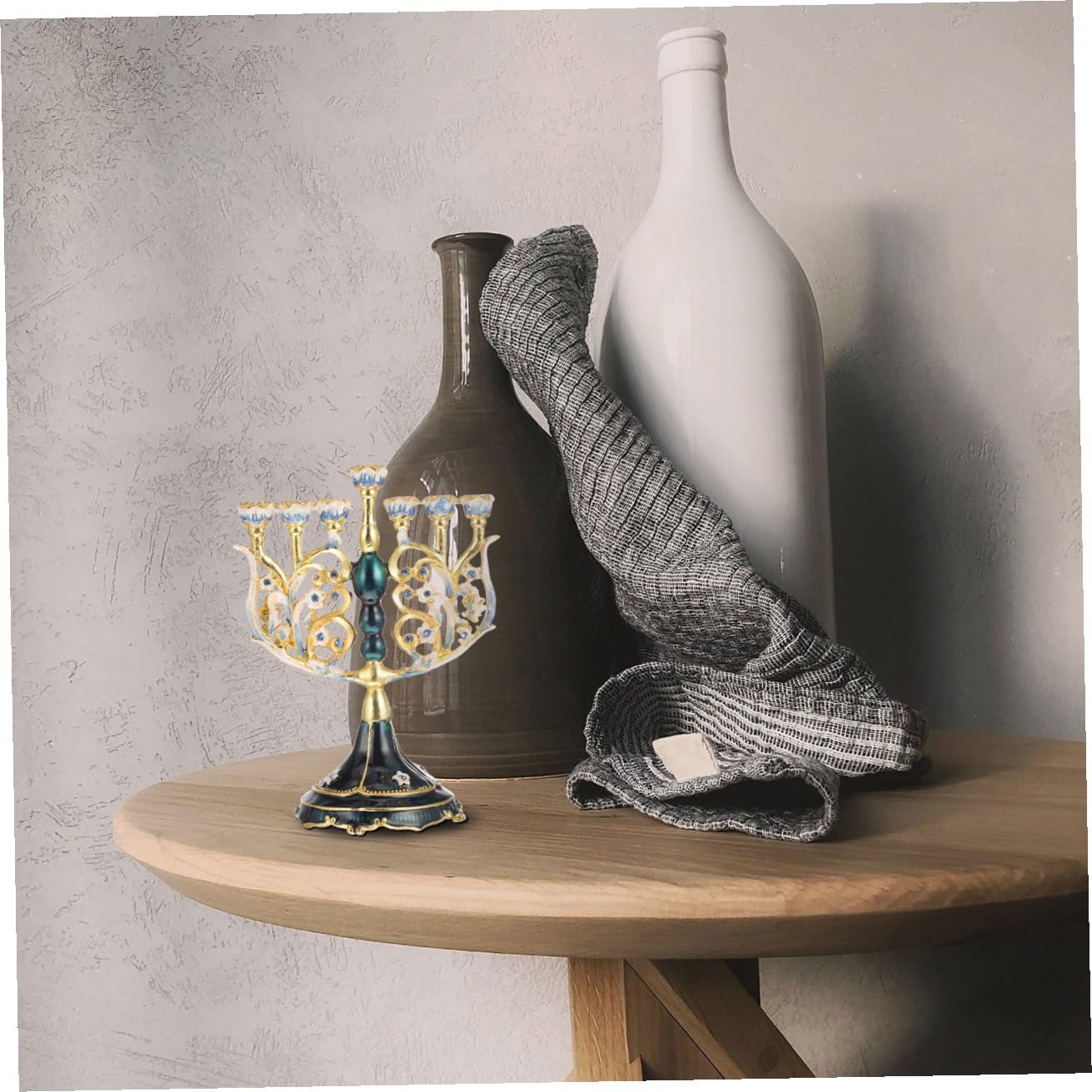 Candelabro de 7 Brazos de Aleación Estilo Vintage para Hogar