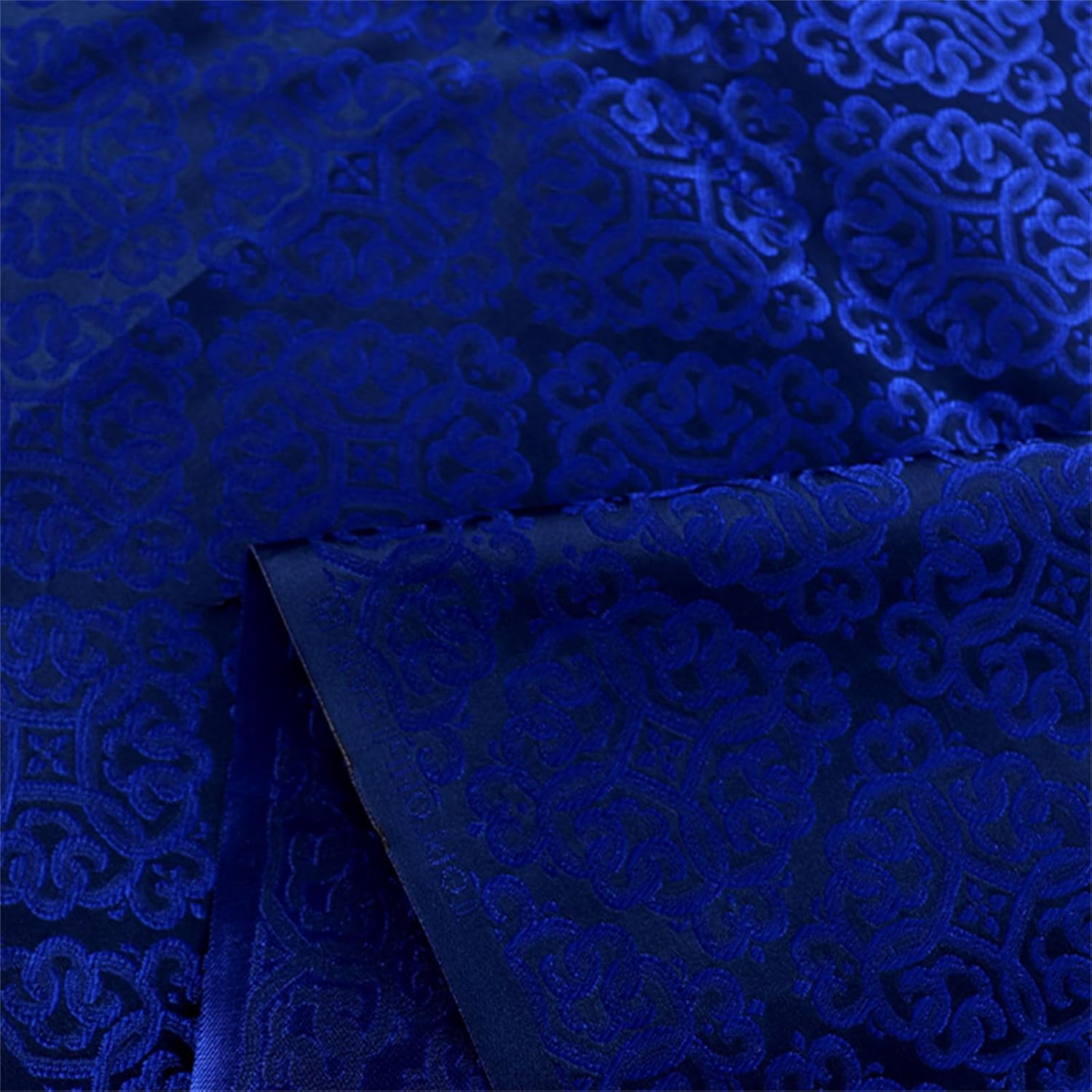 Brocade Fabric,Costume Chinese Handmade Faux Cloth Chinese Style Cheongsam Workwear Baby Vest Vest Mongolian Robe Clothing Handmade Decorative Bag Brocade Fabric 100x75 cm,Blue Red (Color : Royal Blu
