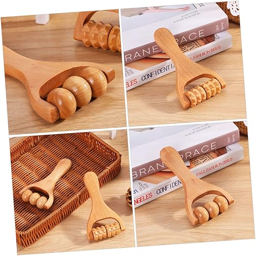 Miniatura 9 de 1 Unidades Rodillo Facial Cuerpo Er Auto Pierna Brazo Alivio de la Mano Pie Ers Masaje Masaje de Tejidos Masaje Mujeres Cuello Cara DIY Madera