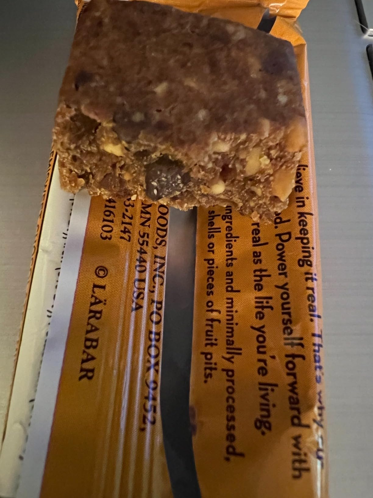 Larabar Peanut Butter Chocolate Chip, Fruit and Nut Bars, Gluten Free and Vegan, 28.8 oz, 18 Ct