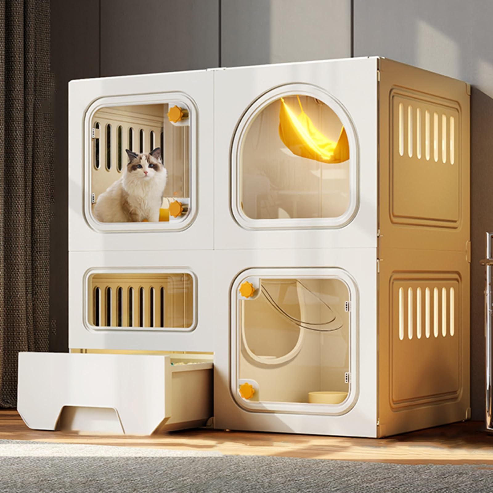 Mobilier pour chat spacieux et sûr avec finitions haut de gamme