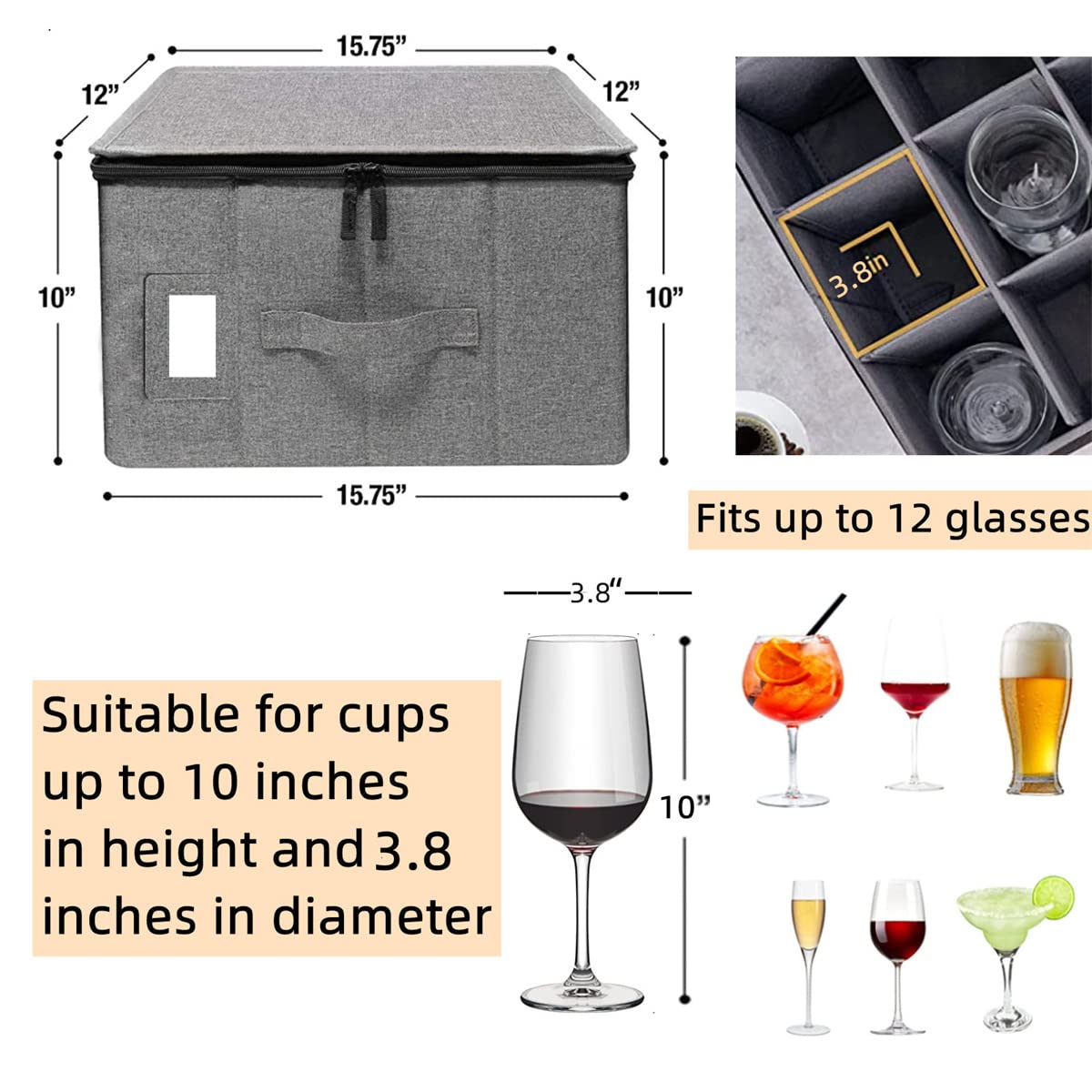 Cambro GK2000133 Glass Keeper Holds 20 Glasses Per Layer