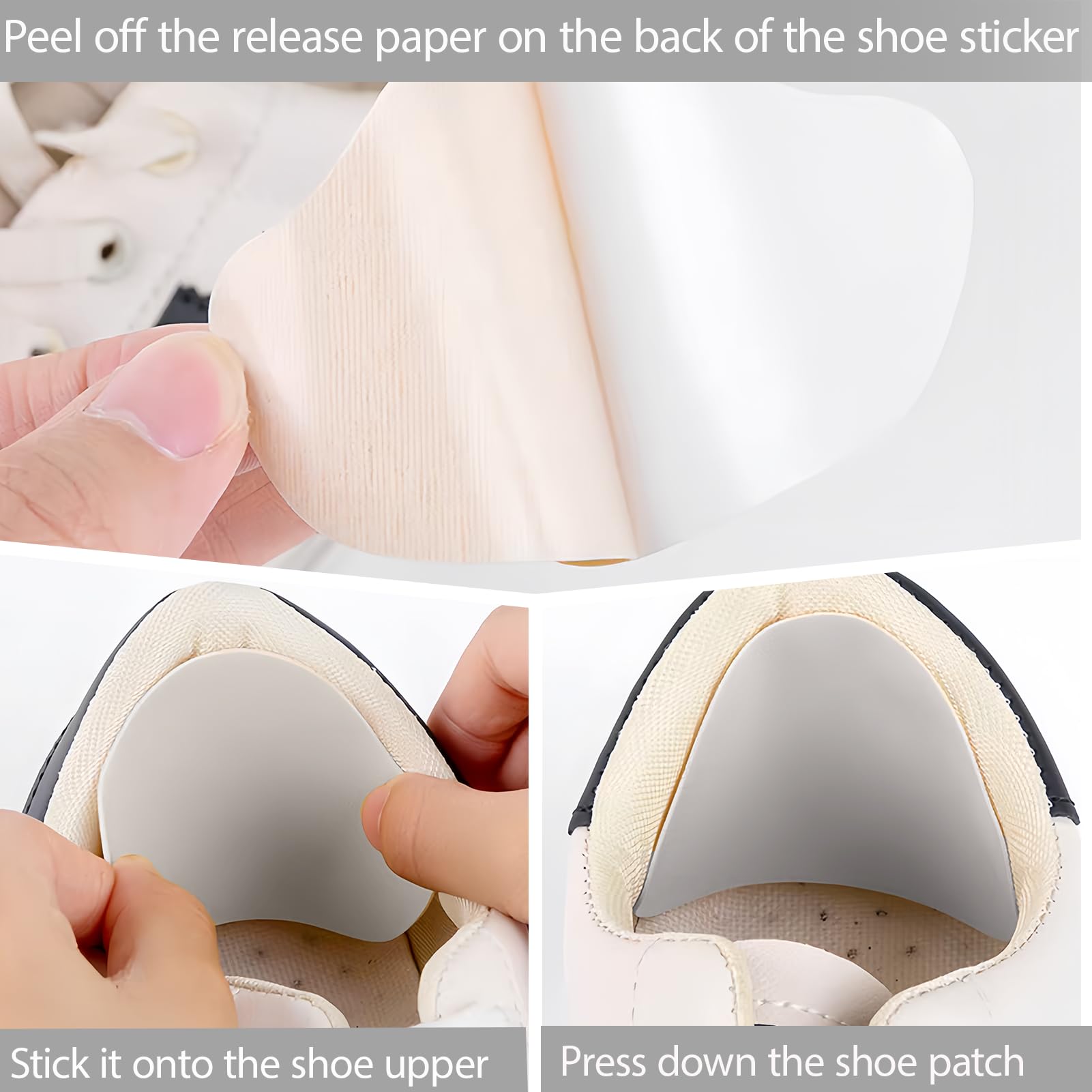 34PCS Parches de Reparación de Orificio de Talón, Almohadillas Microfibra para Zapatos, Talonera Adhesiva Antirrozaduras, Kit Protección Interior Zapatillas para Hombre Mujer Botas y Tacones