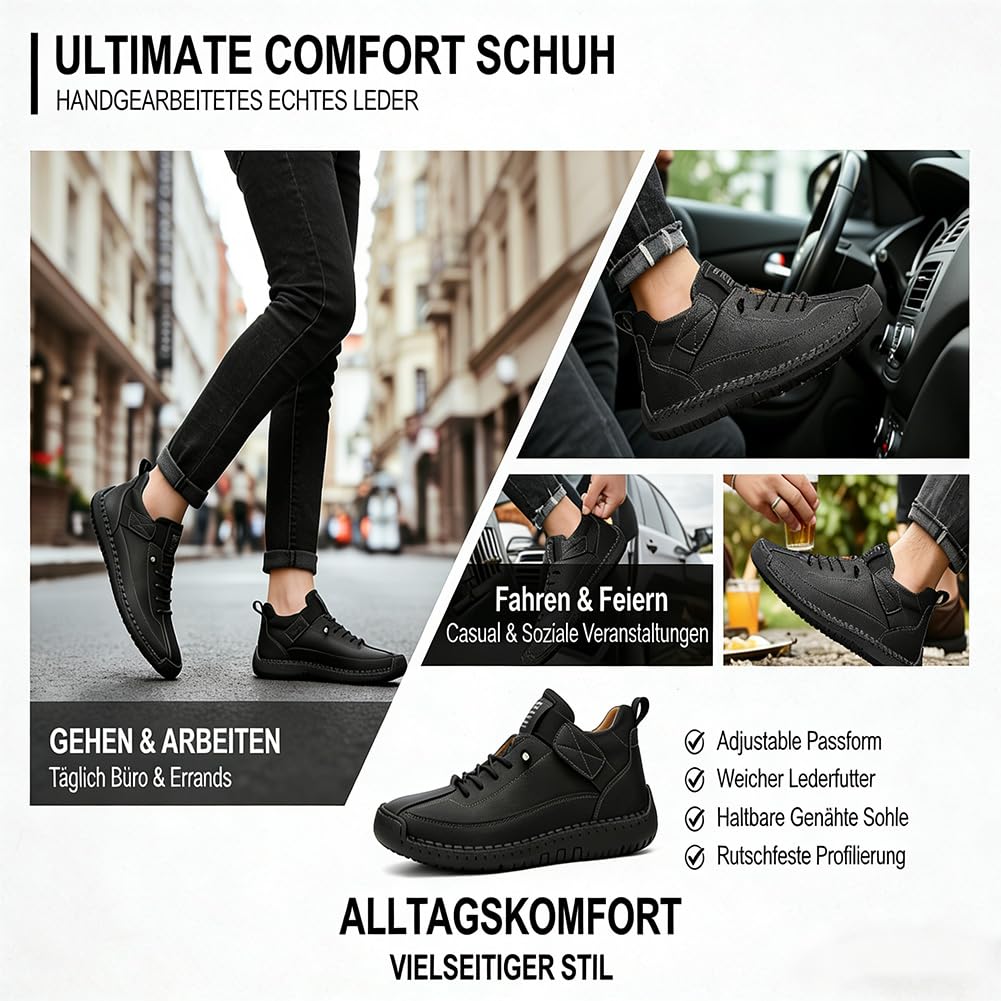 2026 Upgrade Montela Sneakers, Zapatillas ortopédicas cómodas e indoloras, cómodos zapatos de cuero de apoyo, zapatos descalzos impermeables, 36-48 EU