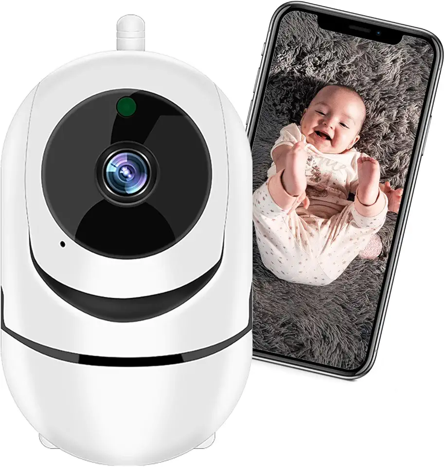 Câmera de Segurança WiFi XFTOPSE Monitoramento 360º 1080P HD Camera IP Sem Fio com Áudio Bidirecional, Detecção de Movimento, IR Visão Noturna, Baba Eletronica para Bebê, Animal de Estimação, Idoso
