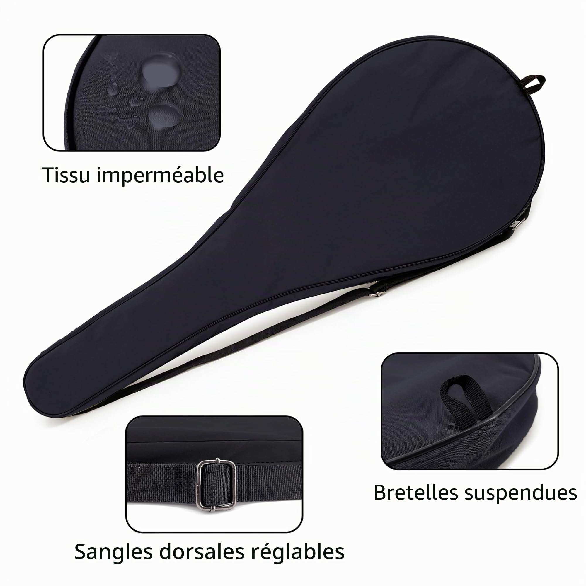 Alephnull Performance Housse de Tennis pour Raquette de Tennis Sac de Raquette de Tennis pour Une Raquette