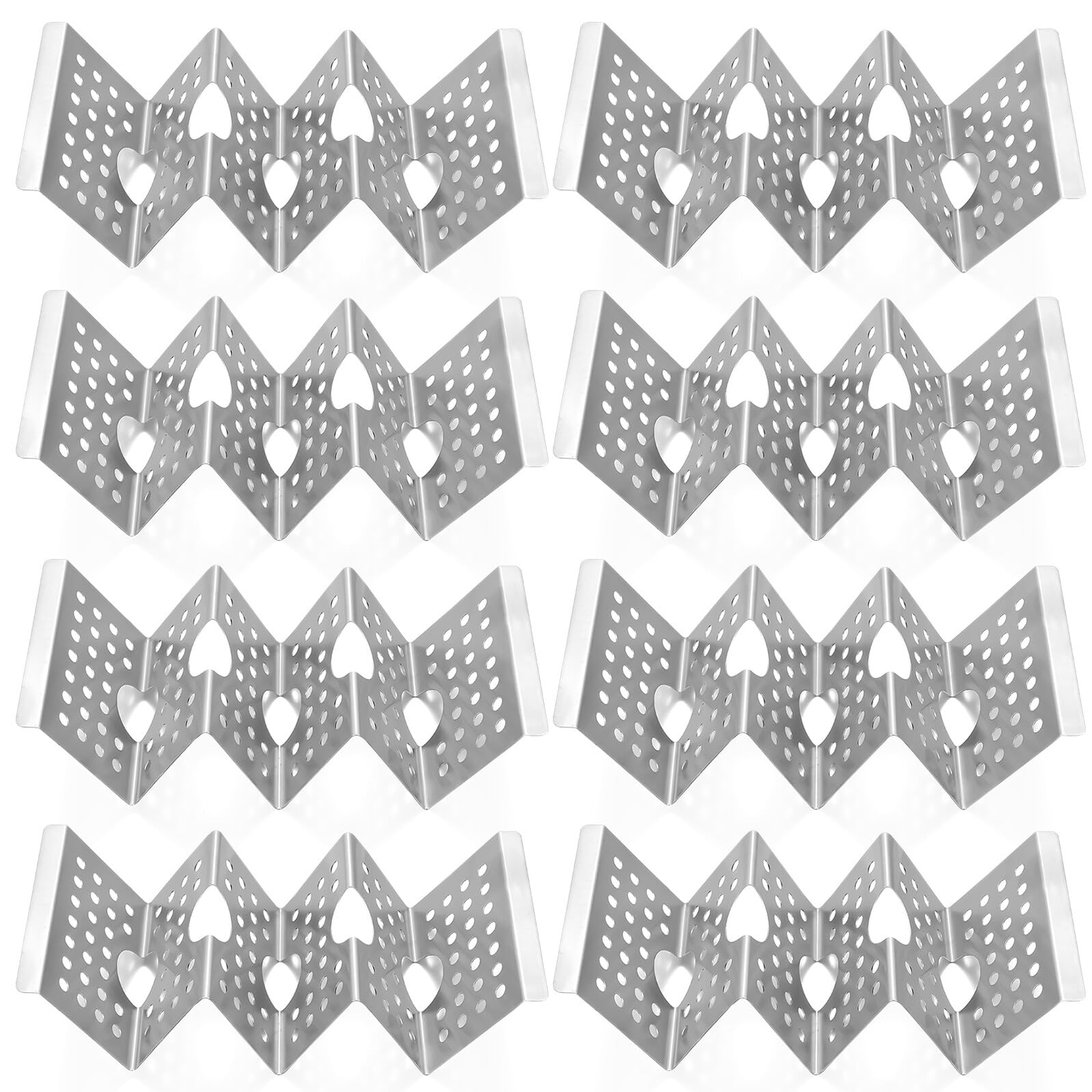 VALICLUD 8 Piezas Soporte de Tacos de Acero Inoxidable Resistente para Tortillas y Burritos de Decorativas para Reuniones Familiares Restaurantes y Fiestas Diseño con Orificios para