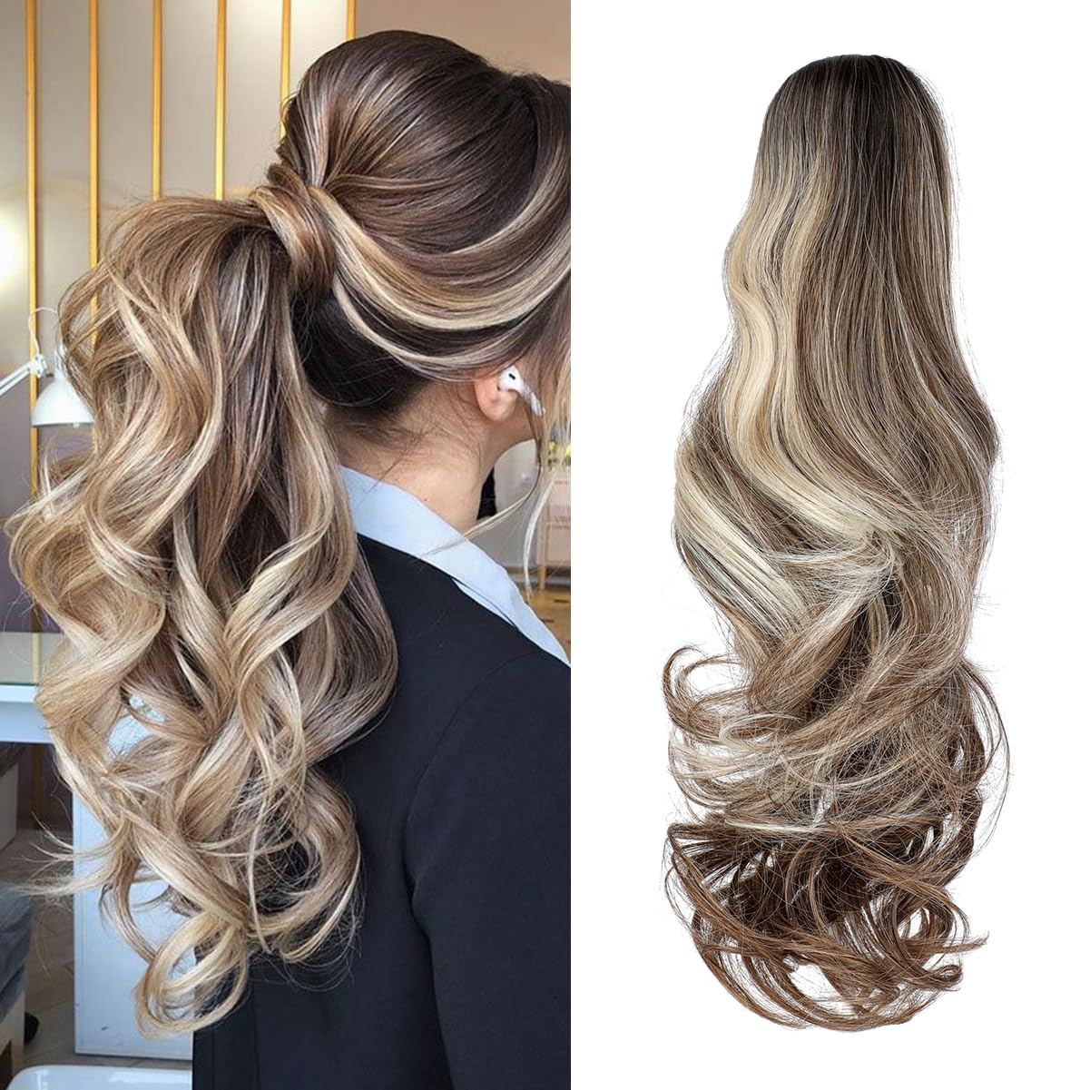 Photo 1 of FELENDY Ponytail Extension Claw 20 Inch Hairpiece