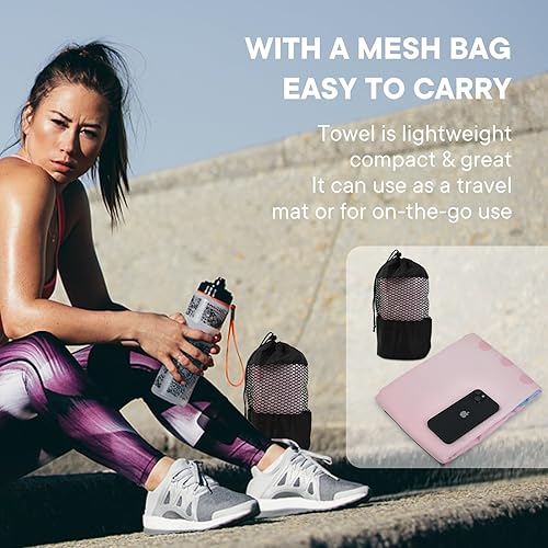 Miniatura 62 de Toallas de yoga, toalla antideslizante para esterilla de yoga caliente con puntos de agarre, manta de yoga de microfibra suave súper absorbente para