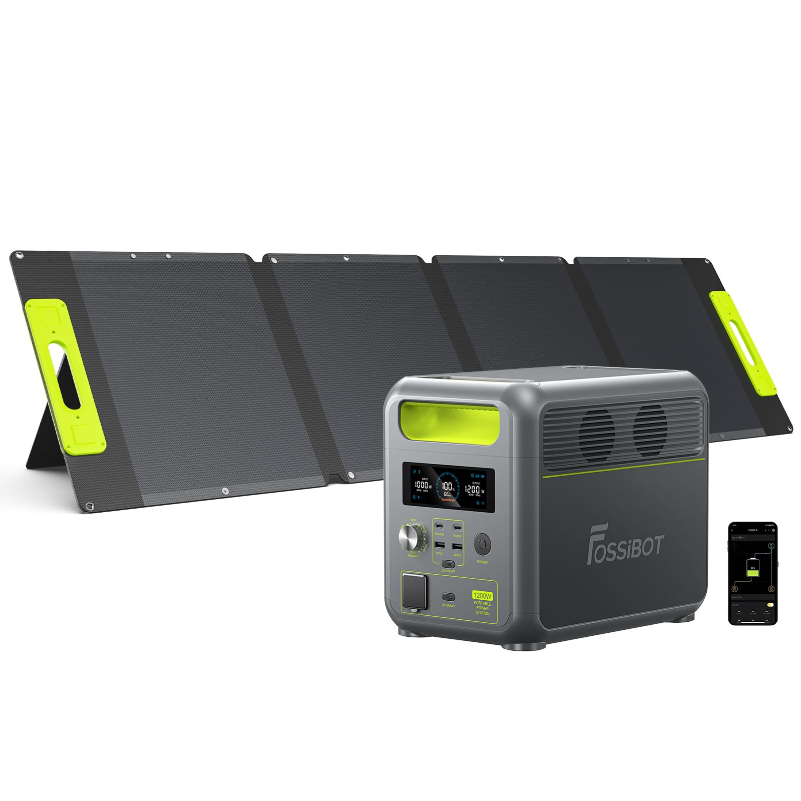 Amazon.co.jp: FOSSiBOT F1200 ポータブル電源 110W セット 長寿命15年