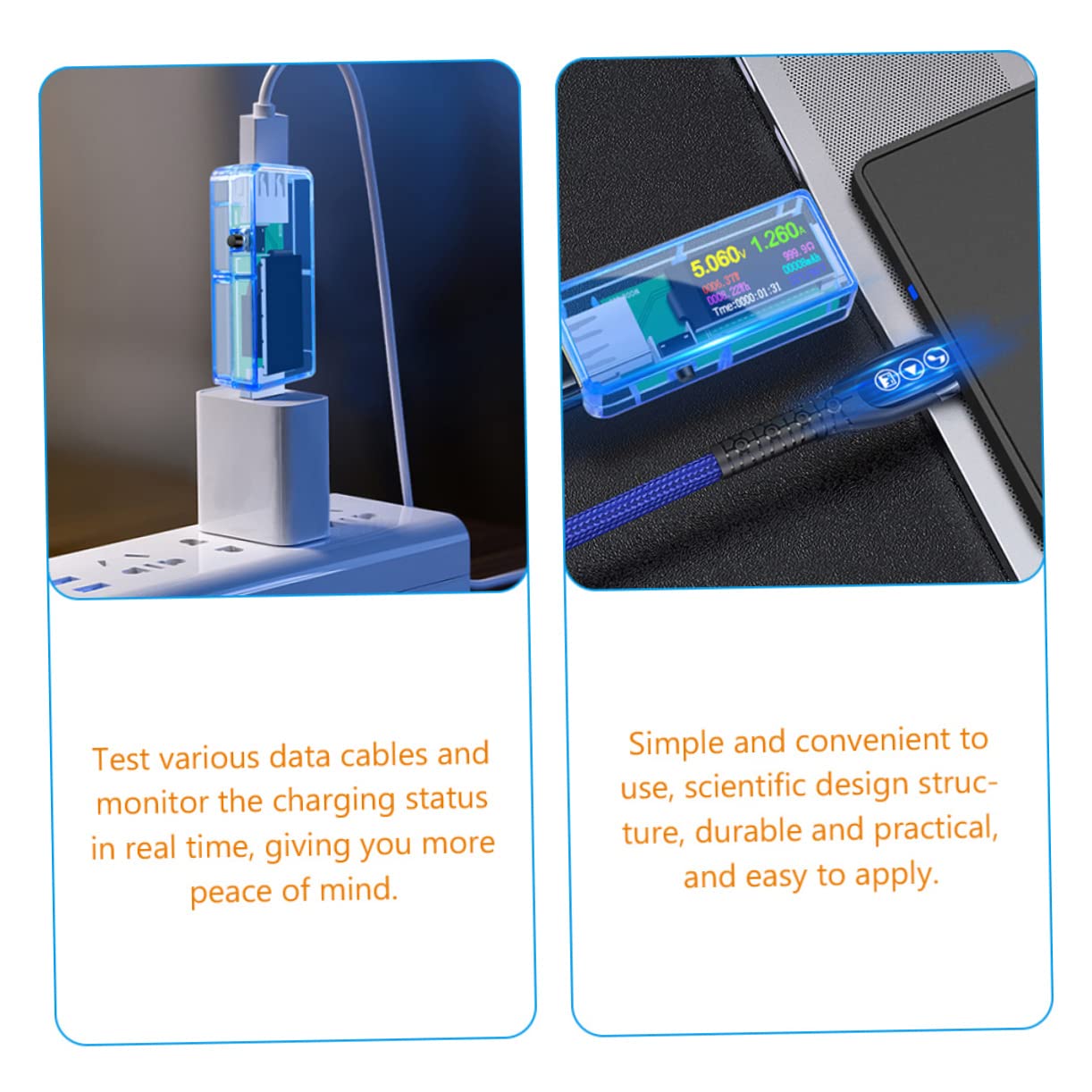 SHINEOFI 3 Stück USB Tester Digitaler Spannungs und Strommessgerät mit LCD Display Tragbarer USB Tester für Ladegeräte Powerbanks und Computeranschlüsse Präzise Messung von Temperatur und