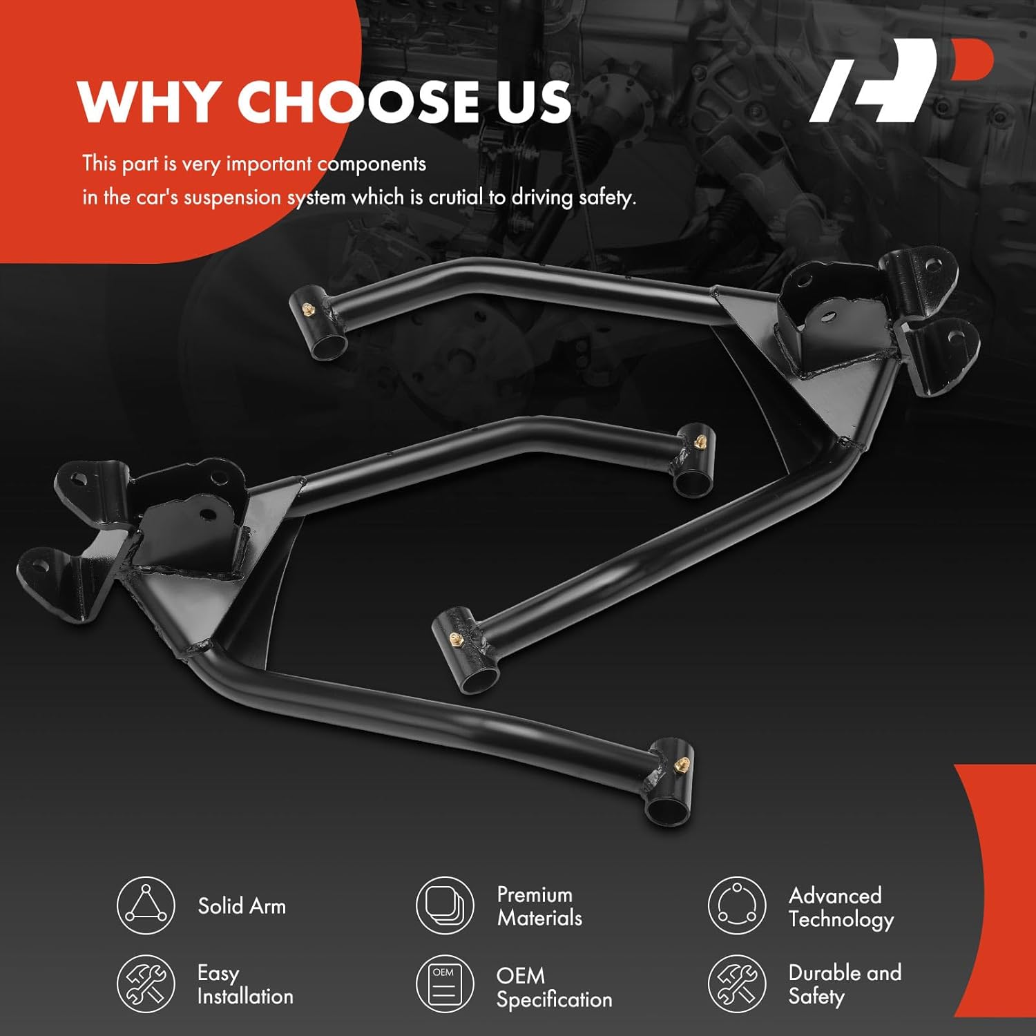 A-Premium 2 x Front Control Arm, Compatible with Polaris RZR 170 2009-2021