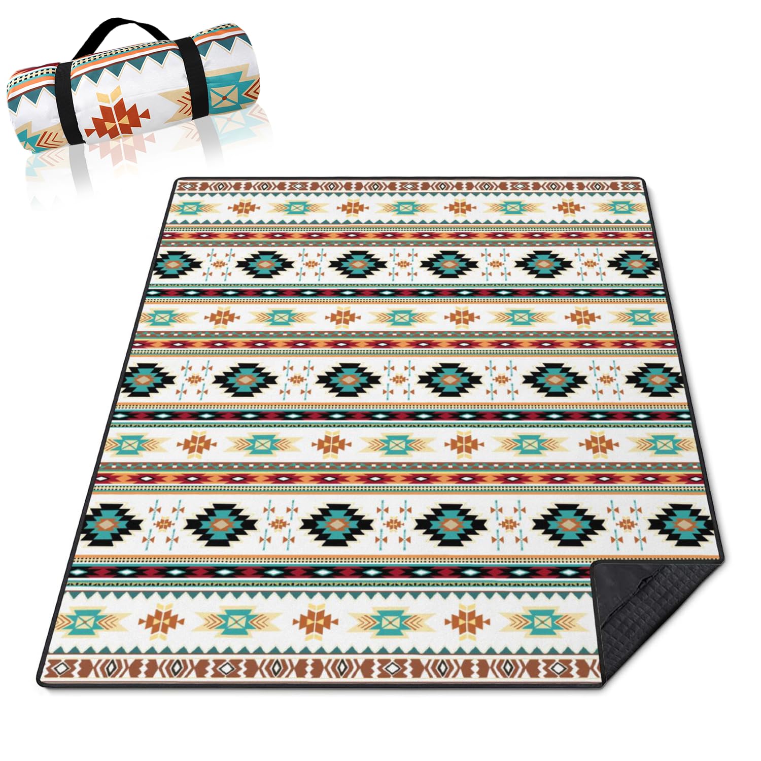 qwpmvhsak Picnic Blankets Waterproof Foldable, 60’‘x80'' Portable Dual Layers Outdoor Travel Camping Picnic Backpacking Hiking Beach Blanket Mat for Grass Padded Lawn Park Beach,Picnic Accessories