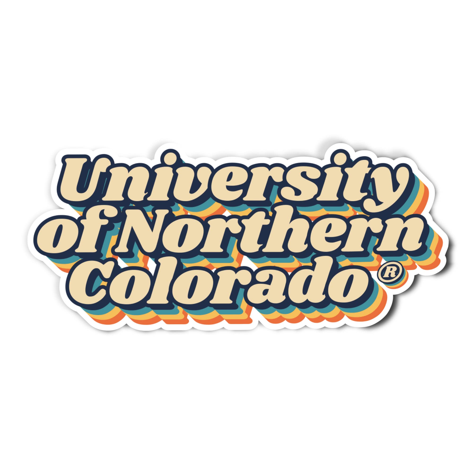 Desert Cactus University of Northern Colorado Sticker UNC Bears Vinyl Decal Laptop Water Bottle Car Scrapbook (70's Name Sticker)