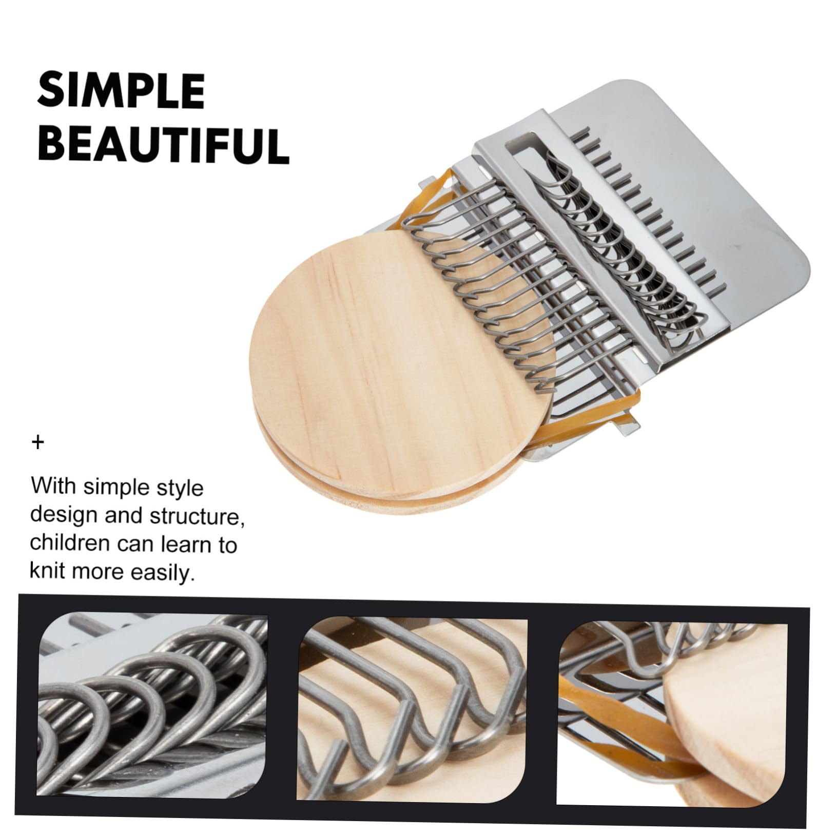 SHINEOFI 2 Juegos Mini Telar Clavijas Ajustable para DIY y Reparación de Ropa Kit Portátil para Tejer Calcetines Jeans y Manualidades de Pulseras