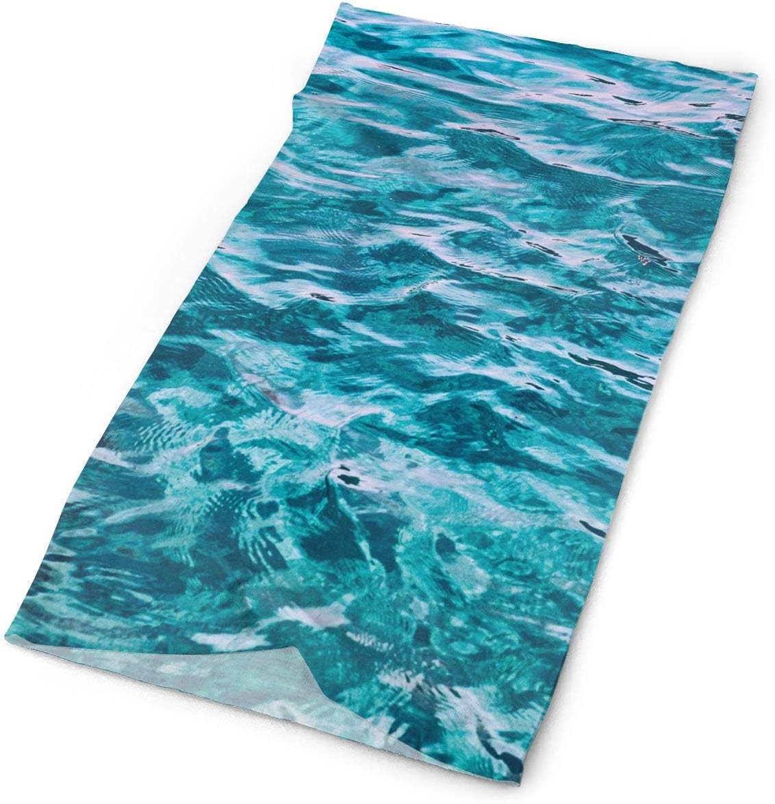 Tropical Color Natural Blue Coral Reef Ocean Wave Surface Headband Bandana£¬Outdoor Multifunctional Headwear,Magic Scarf for Men Women