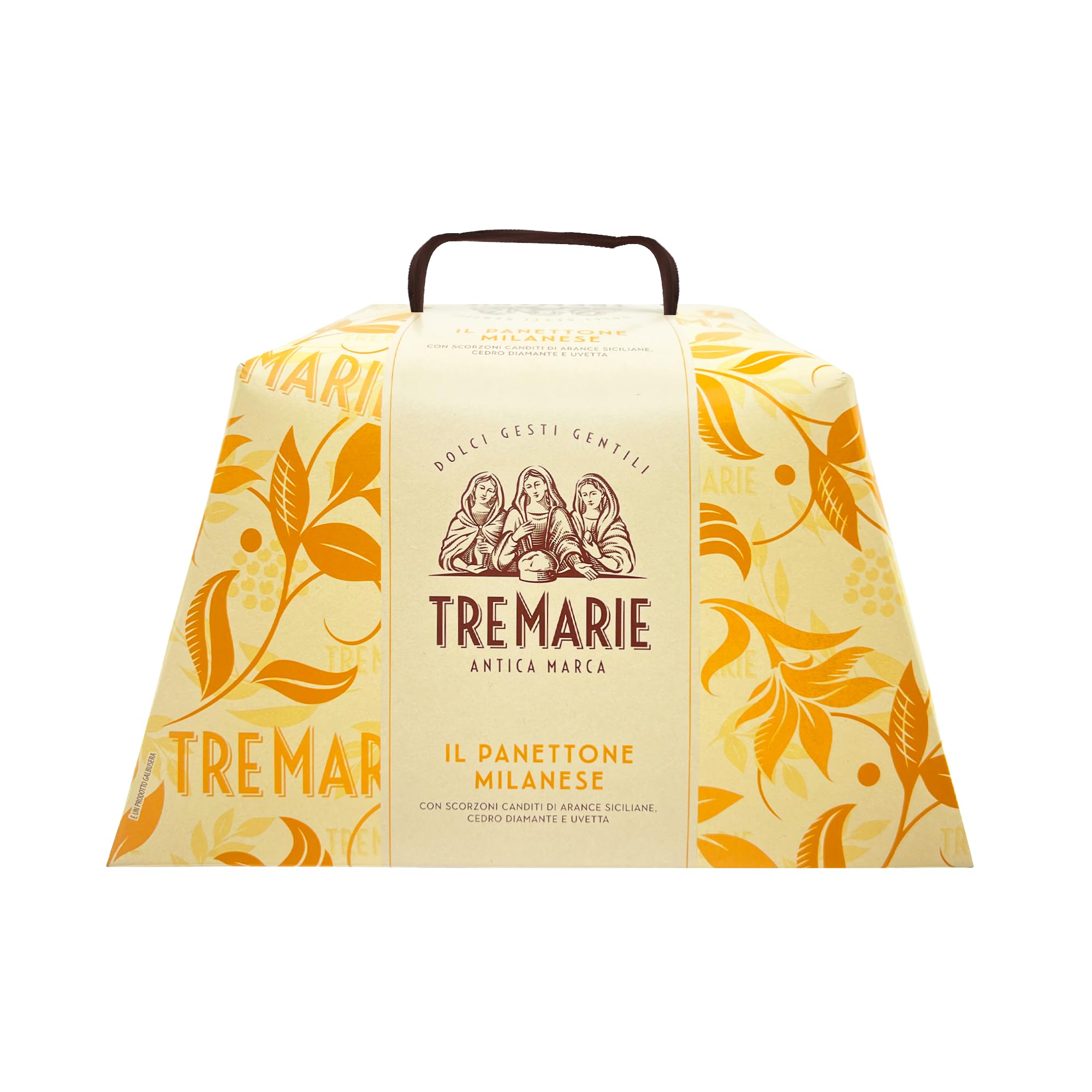 Tre Marie Il Panettone Milanese | Panettone With Candied Fruits | Traditional Italian Christmas Panettone from Milan | Product of Italy, 750g (1.65 Lbs)