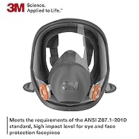 Vista 6 de 3M Completa pieza facial reutilizable, respirador serie 6000 (múltiples tamaños)., S, Negro, 1