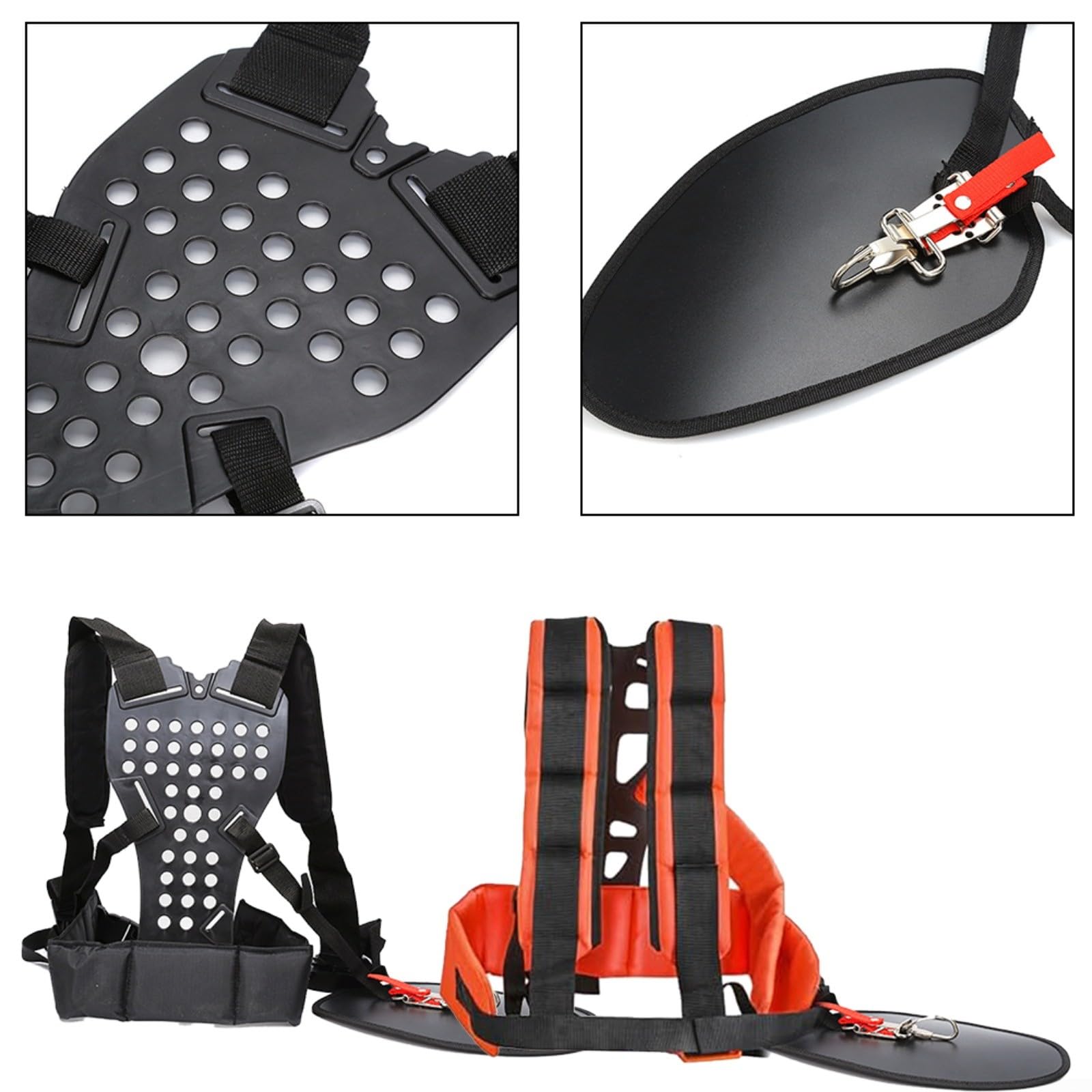 Correa de hombro para cortacésped de mochila amarilla y negra, arnés de PVC grueso ampliado para motosierra de cepillo recortador, ajuste cómodo ajustable (amarillo)