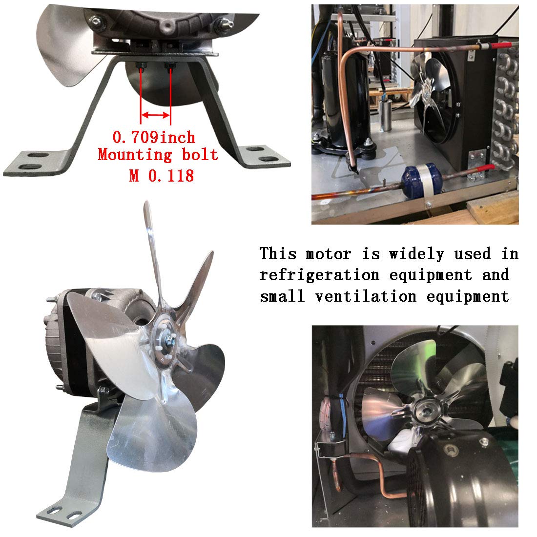 YZF18-25 Electric Fan Shaded Pole Motor 120V 60Hz 1.01A 18W AC Fan Motor for Small Ventilation Equipment,Refrigeration Equipment Radiator Evaporator (YZF18-25)