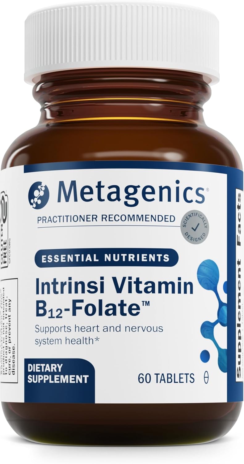 Metagenics Intrinsi Vitamin B12-Folate - with Methylcobalamin, L-5-MTHF & Intrinsic Factor - Supports Energy Metabolism, Nervous System & Heart Health - Non-GMO & Gluten-Free - 60 Tablets