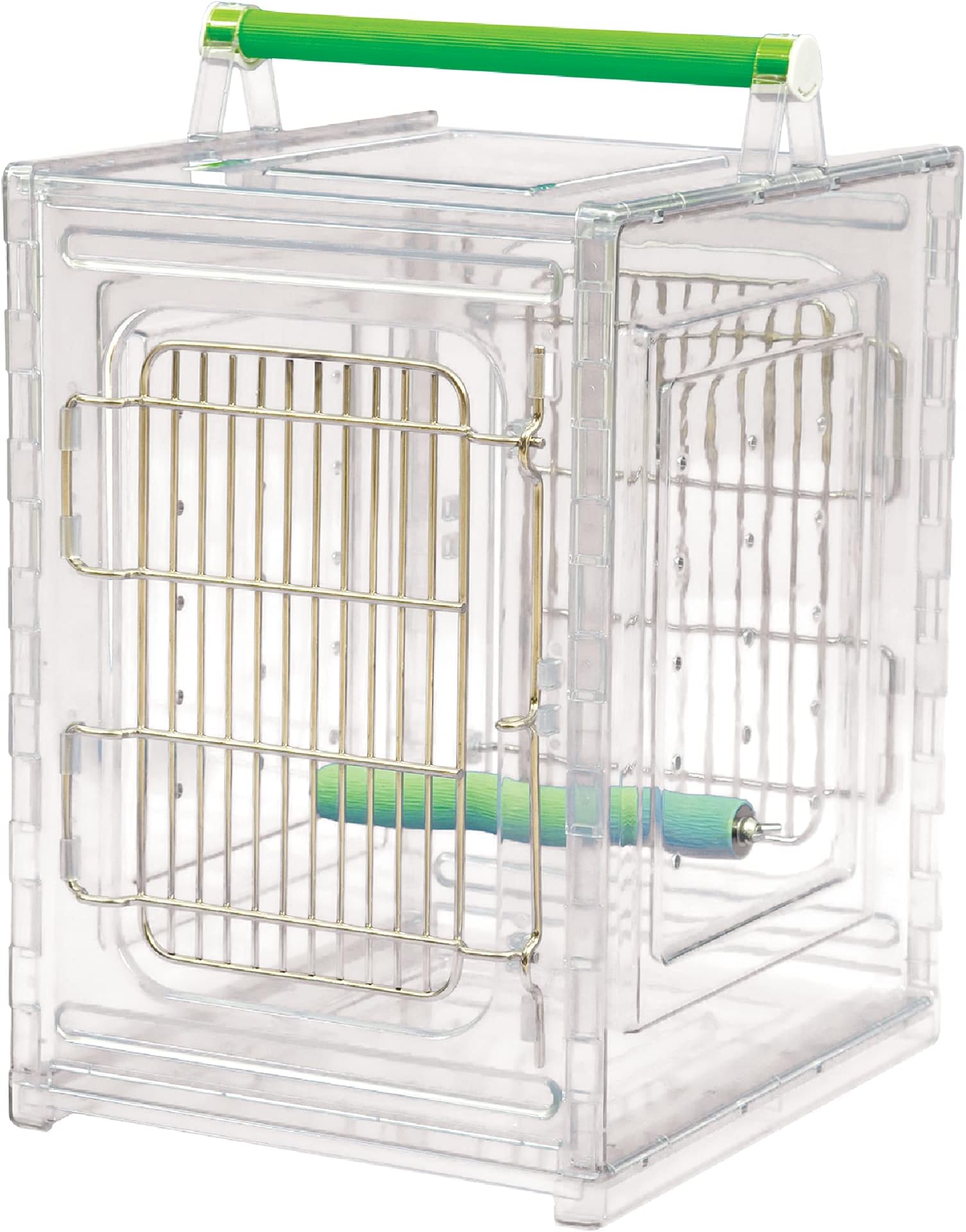 CaitecPerch & Go Polycarbonate Bird Carrier, Clear View Travel Cage