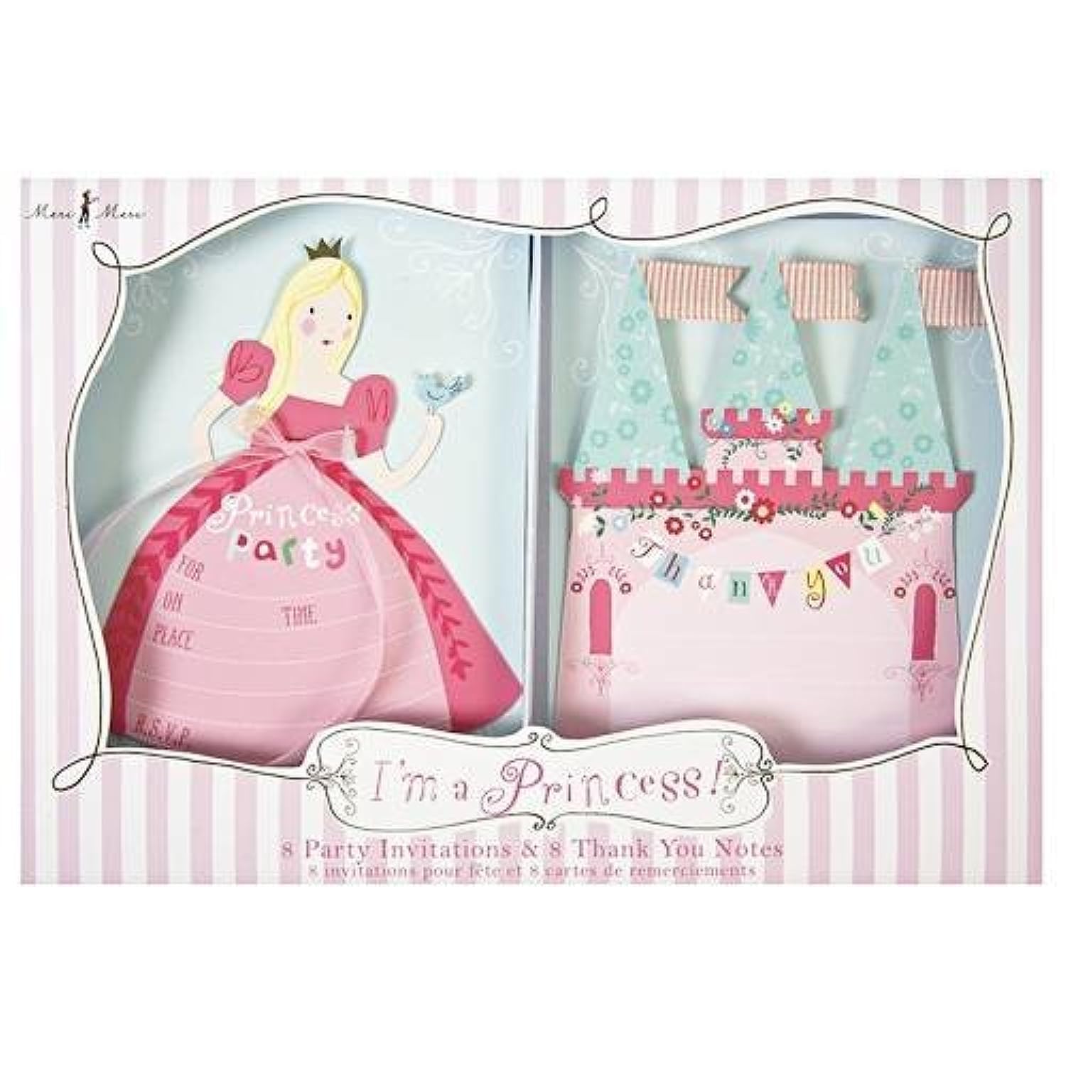 Meri Meri Im a Princess Invite and Thank You Set - Set of 8