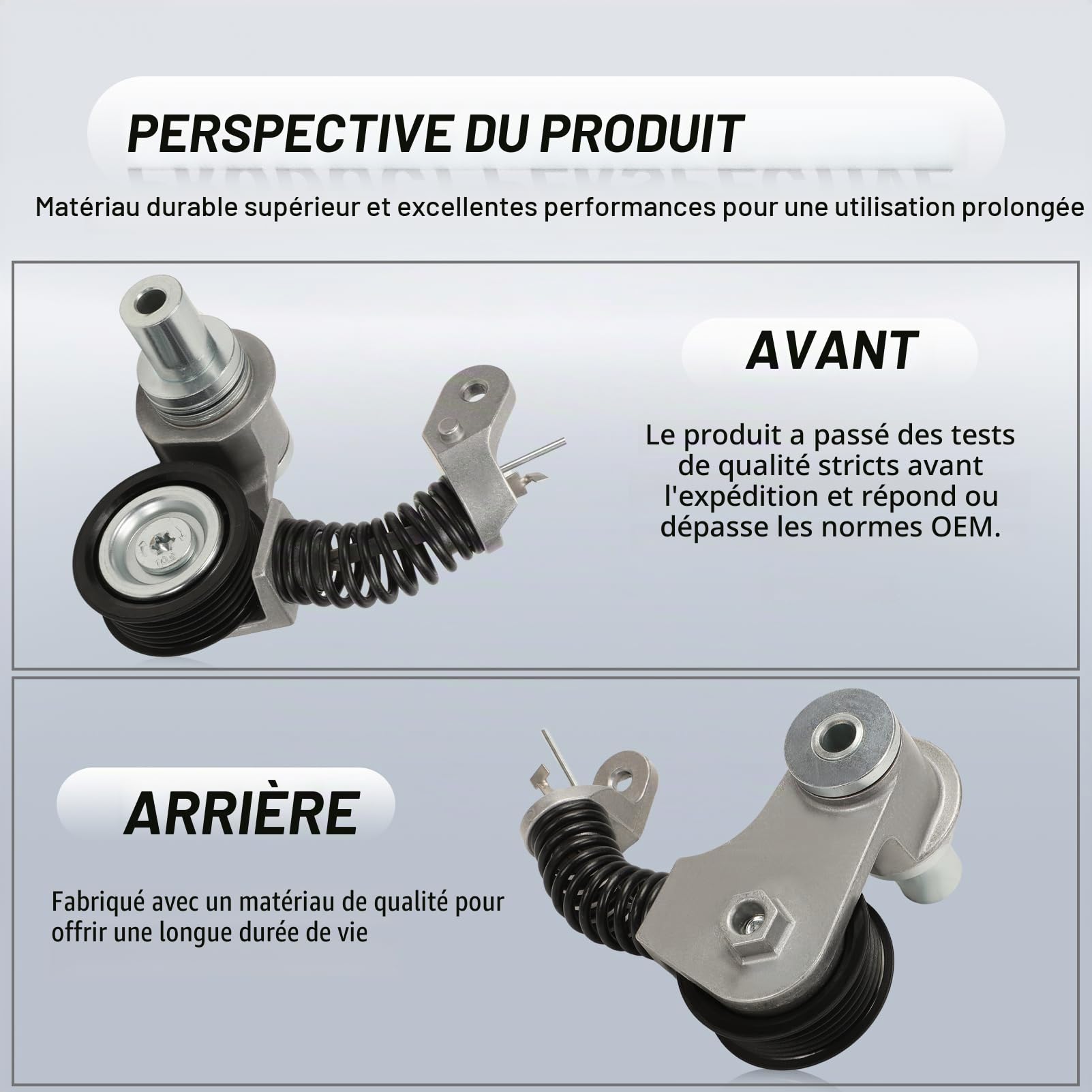 Tendeur de Courroie de Porte Arrière pour C5 III, C6 407, 607 | pour Moteurs 2.7 et 3.0 HDI, OE#1611424480 4U3Q-6A228-AE