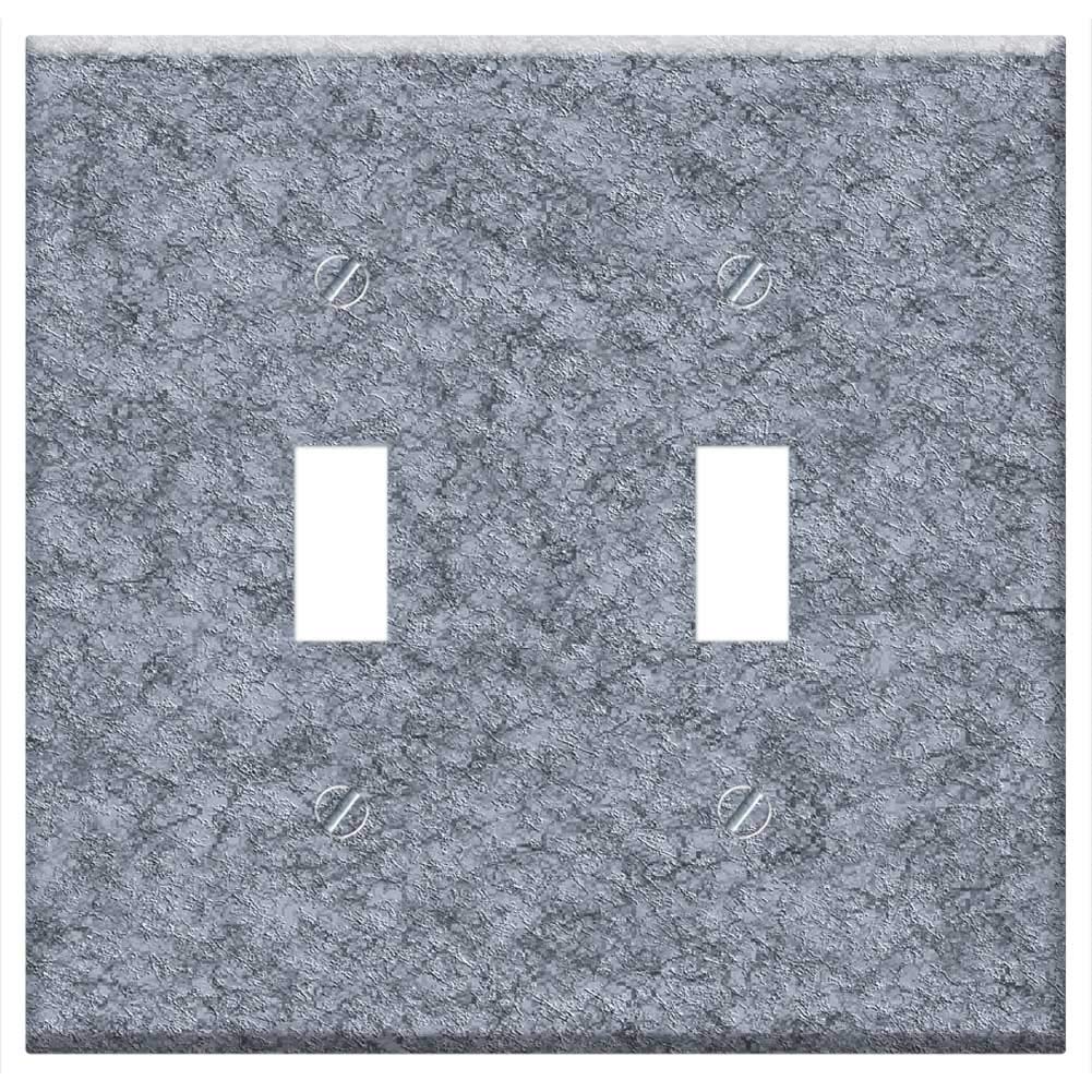 Switch Plate Double Toggle - Texture Roche Pierre Granite