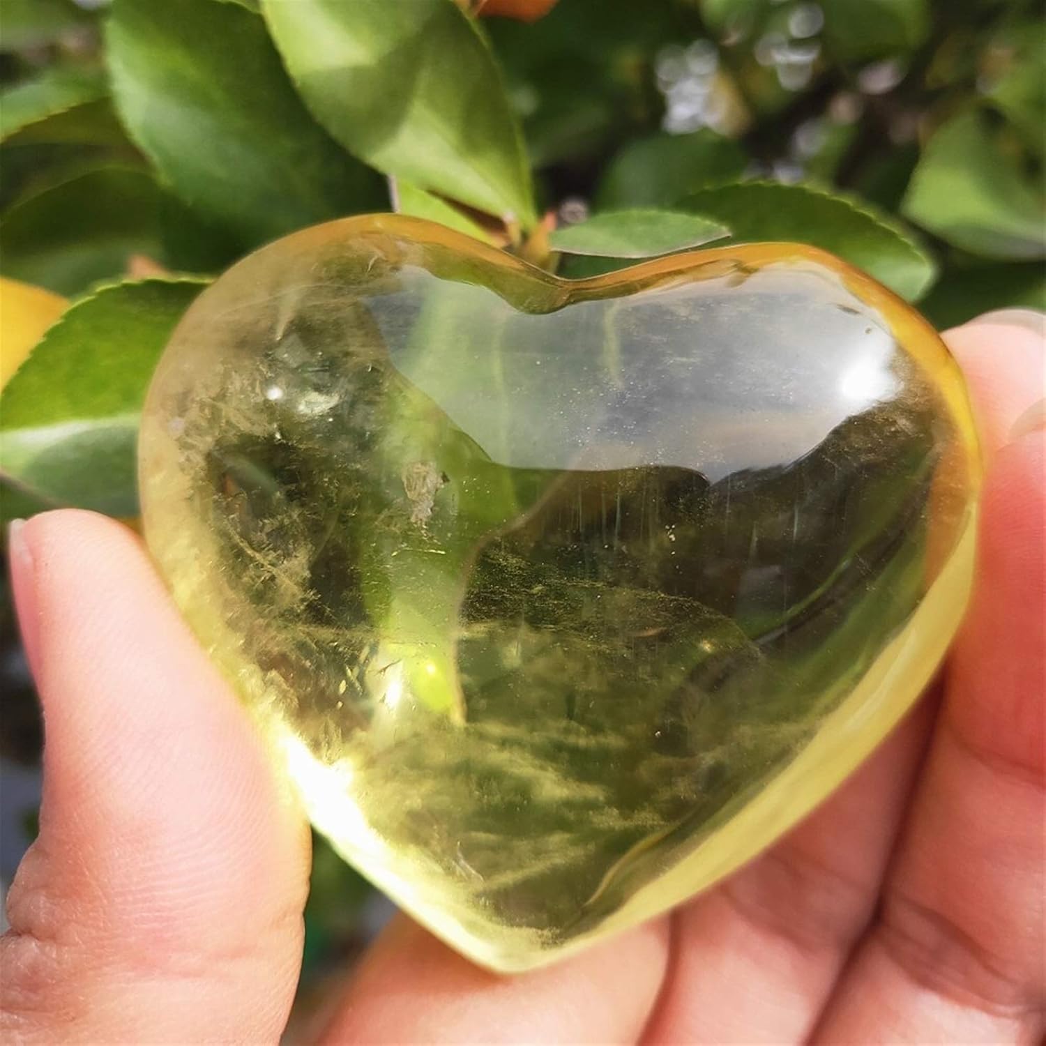 5 Cm Crystal Heart Beautiful Natural Citrine Quartz Gemstone Heart