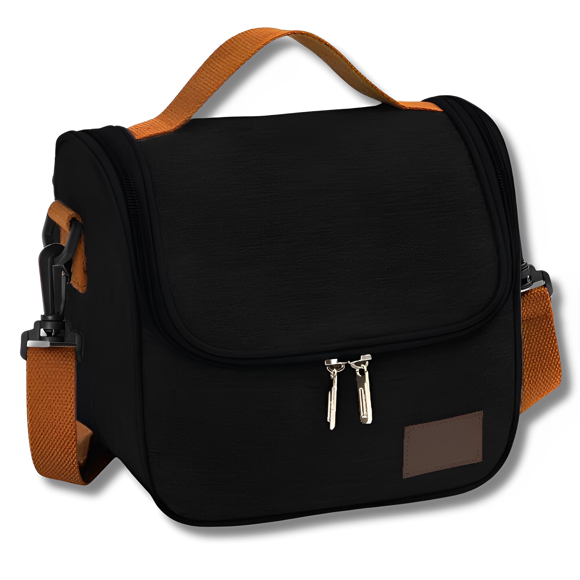 Bolsa Térmica Lancheira com Alça de Ombro para Marmita - Trabalho Academia Escola e Passeios Super Premium (PRETO)